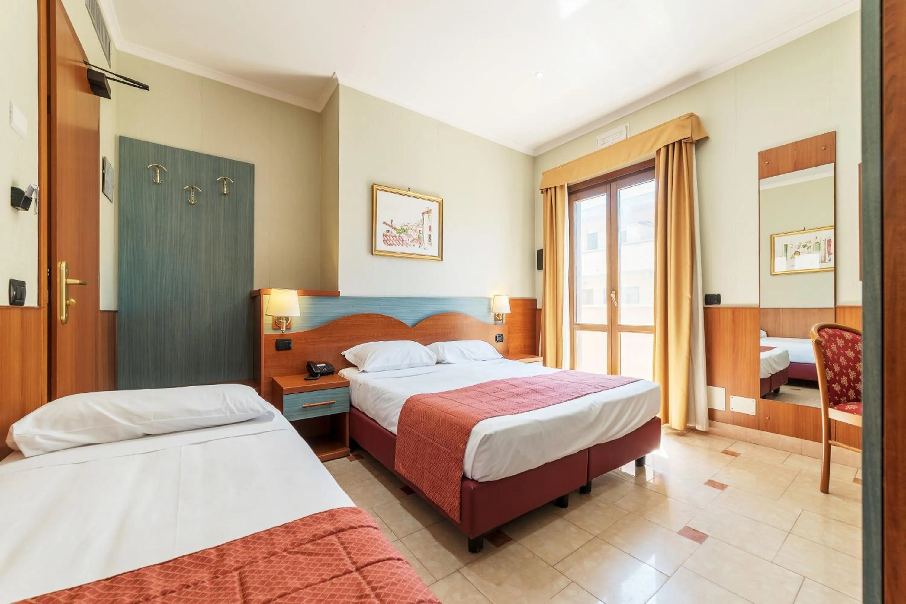 Bed in Hotel Riviera Fiumicino