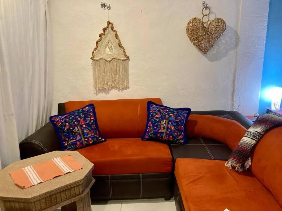 Seating area in Cancun Oceanfront, Entire Apartment