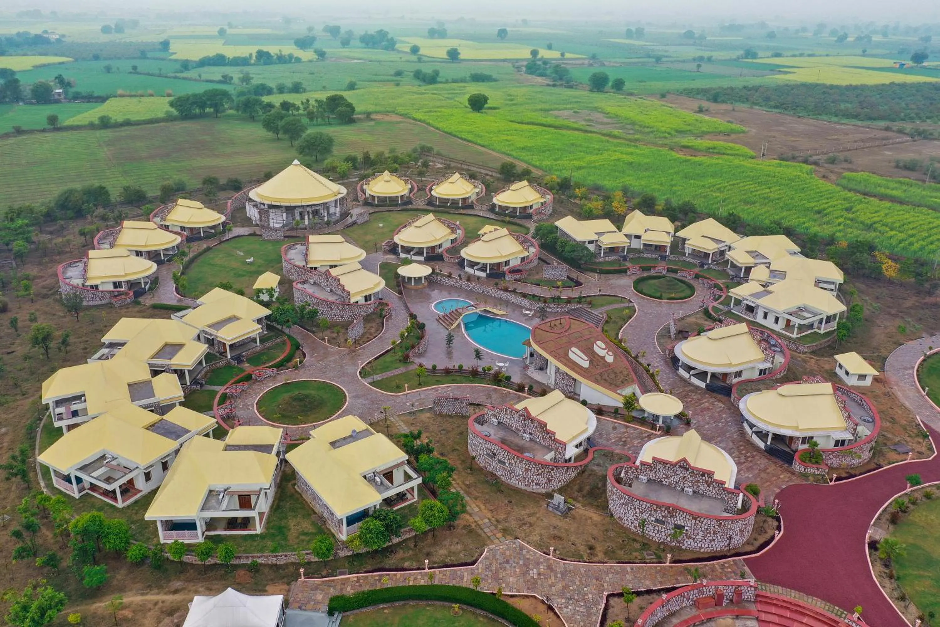 Bird's eye view in The Sawai Bagh