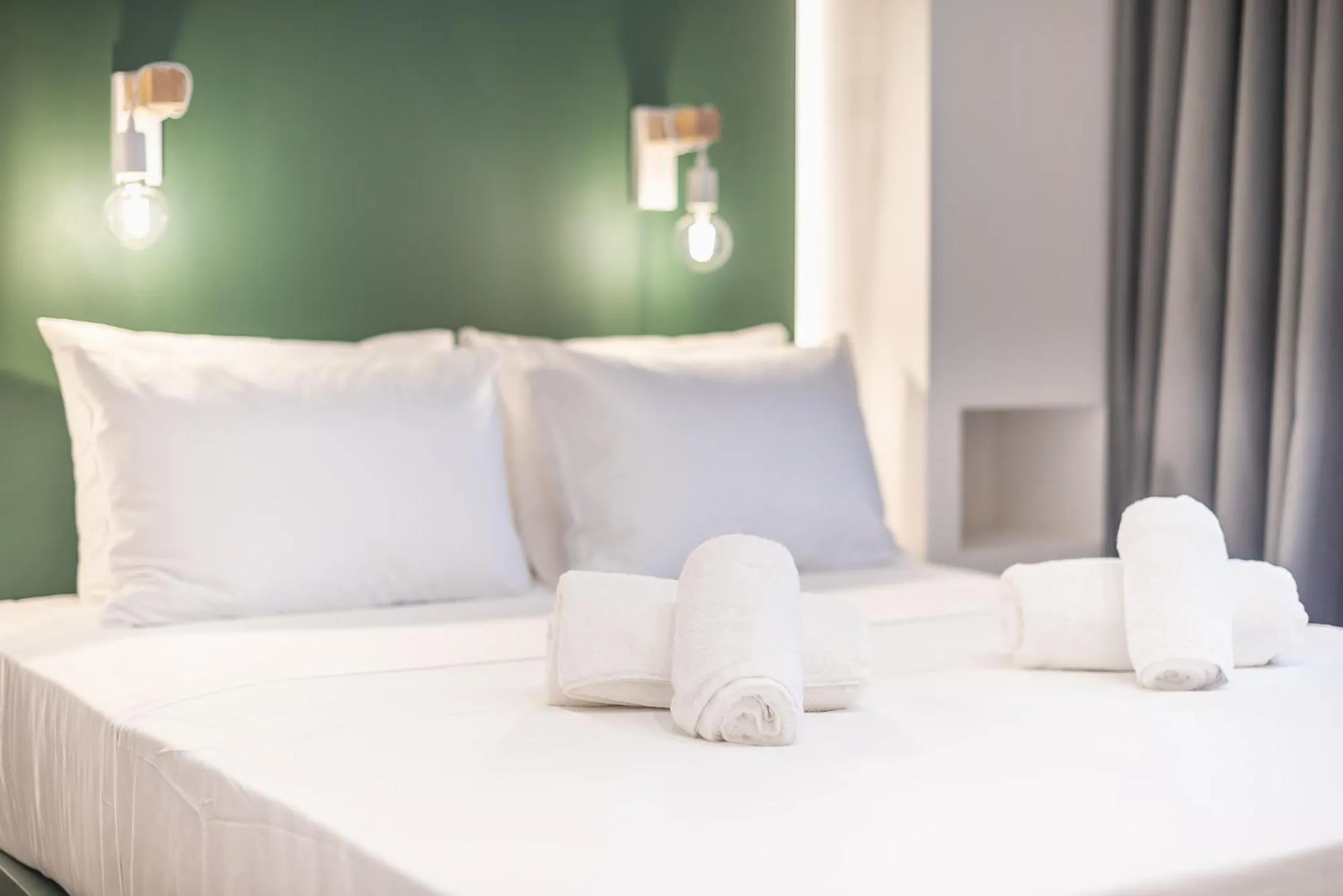 Bed in The Asprogeraka - self check-in rooms