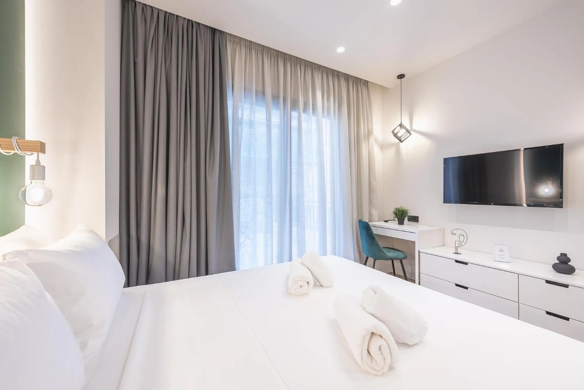 Bed in The Asprogeraka - self check-in rooms