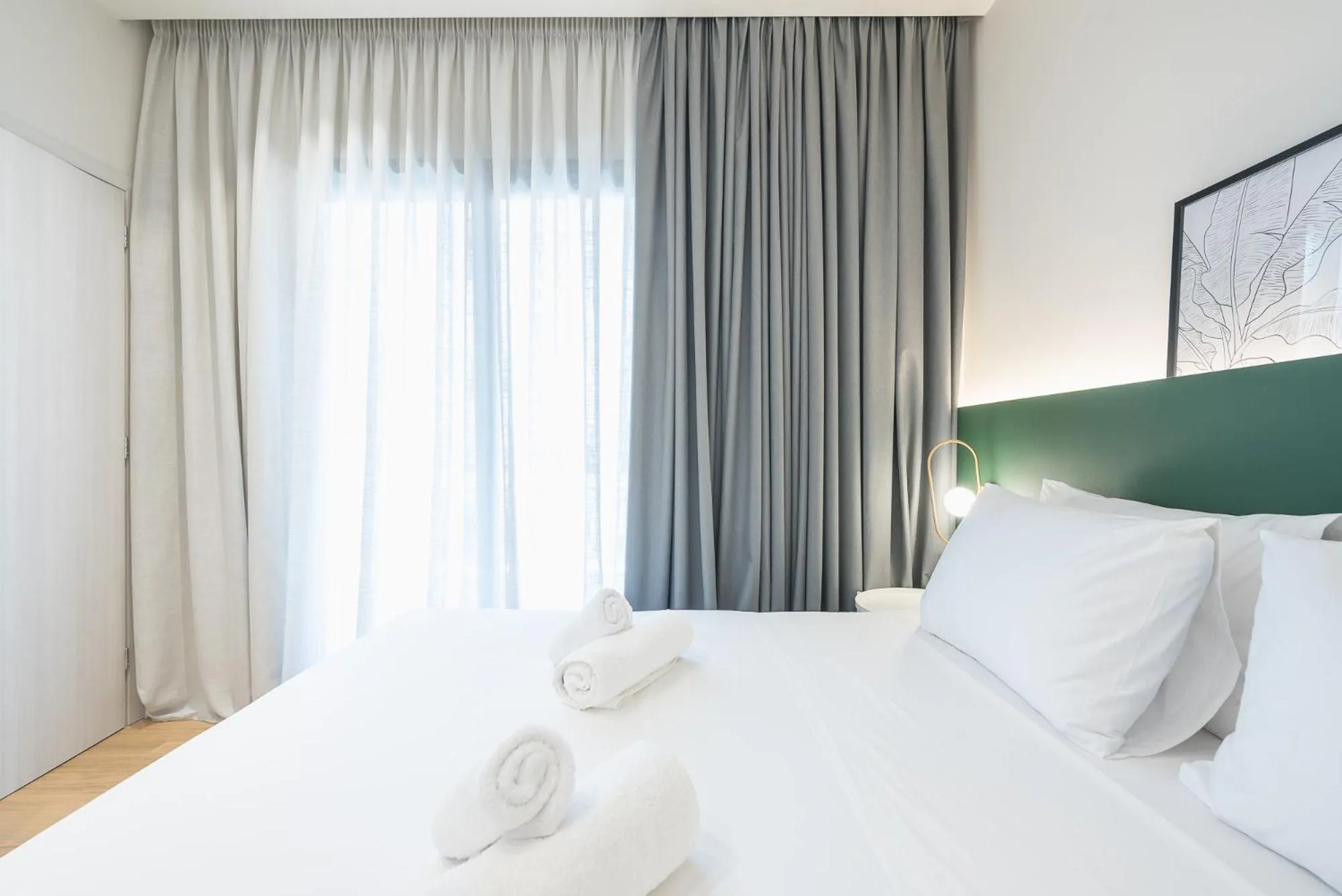 Bed in The Asprogeraka - self check-in rooms