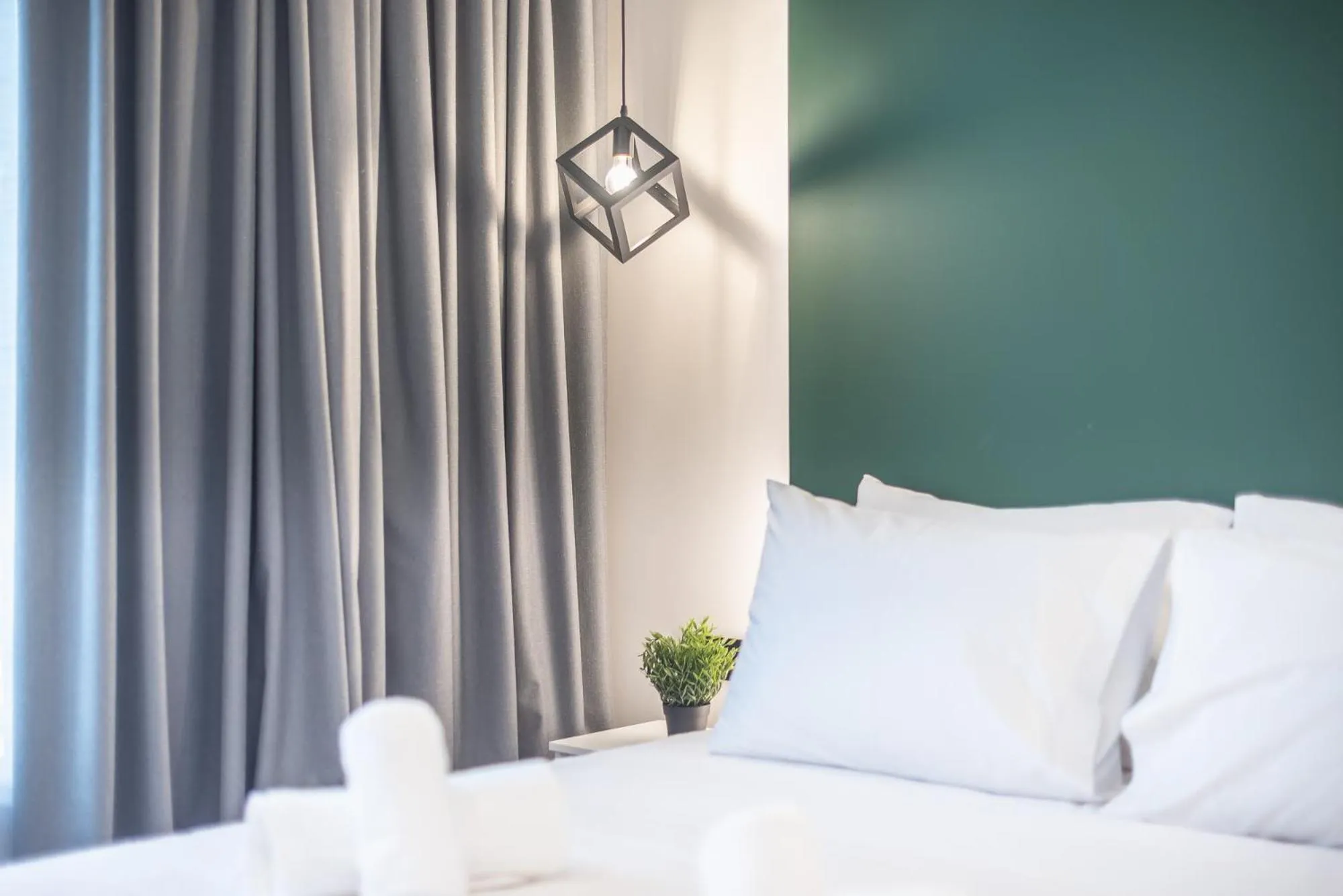 Bed in The Asprogeraka - self check-in rooms