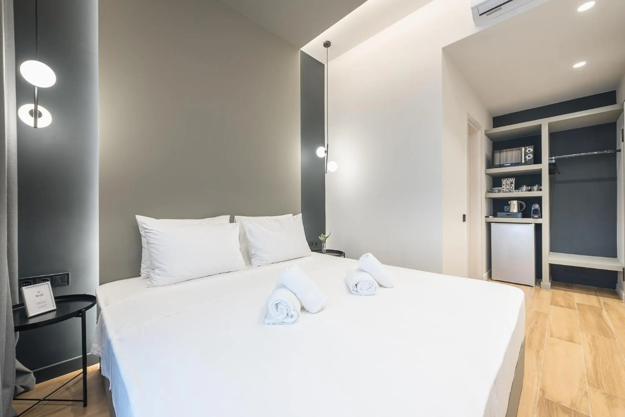 Bed in The Asprogeraka - self check-in rooms