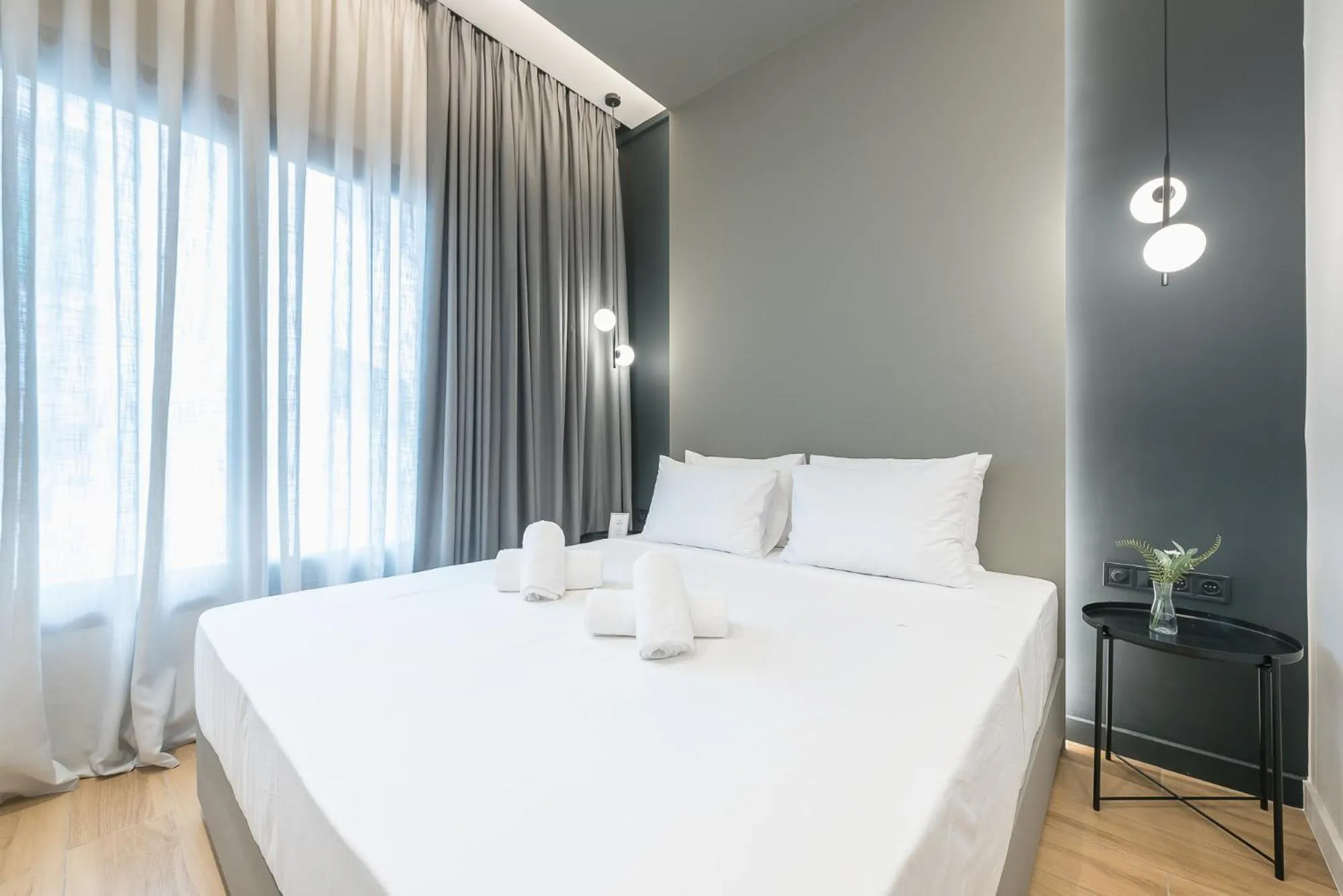 Bed in The Asprogeraka - self check-in rooms