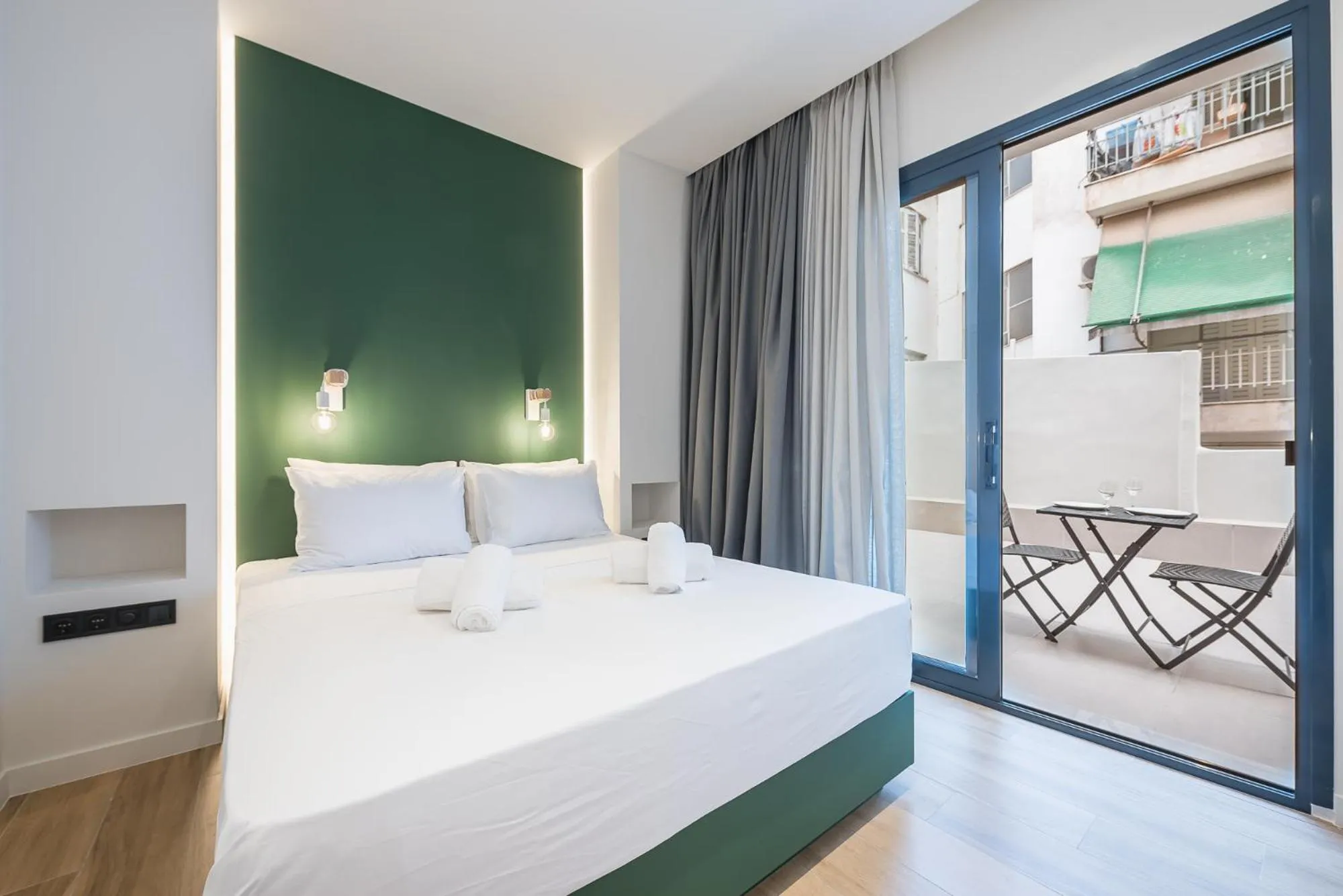 Bed in The Asprogeraka - self check-in rooms