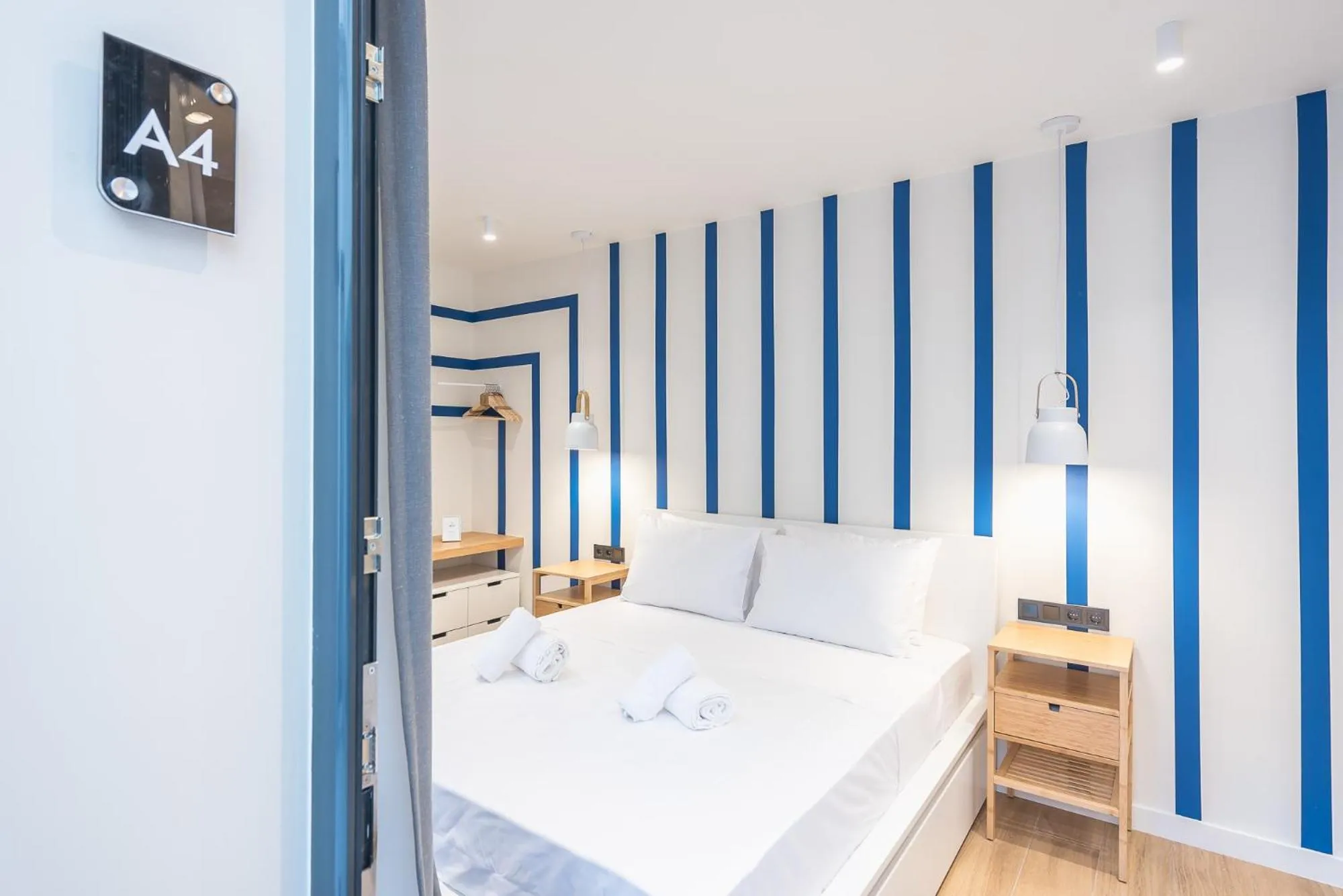 Bed in The Asprogeraka - self check-in rooms