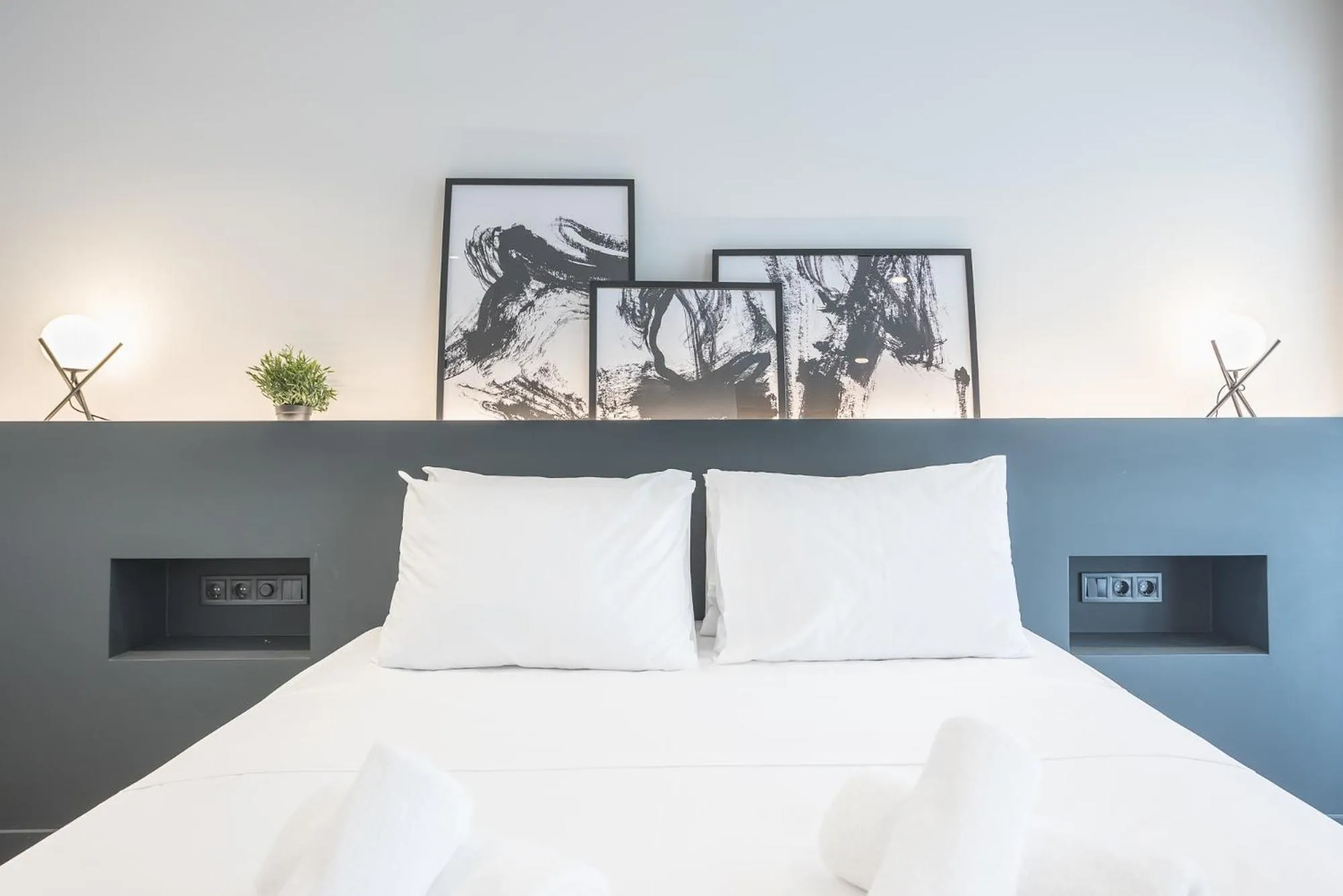 Bed in The Asprogeraka - self check-in rooms