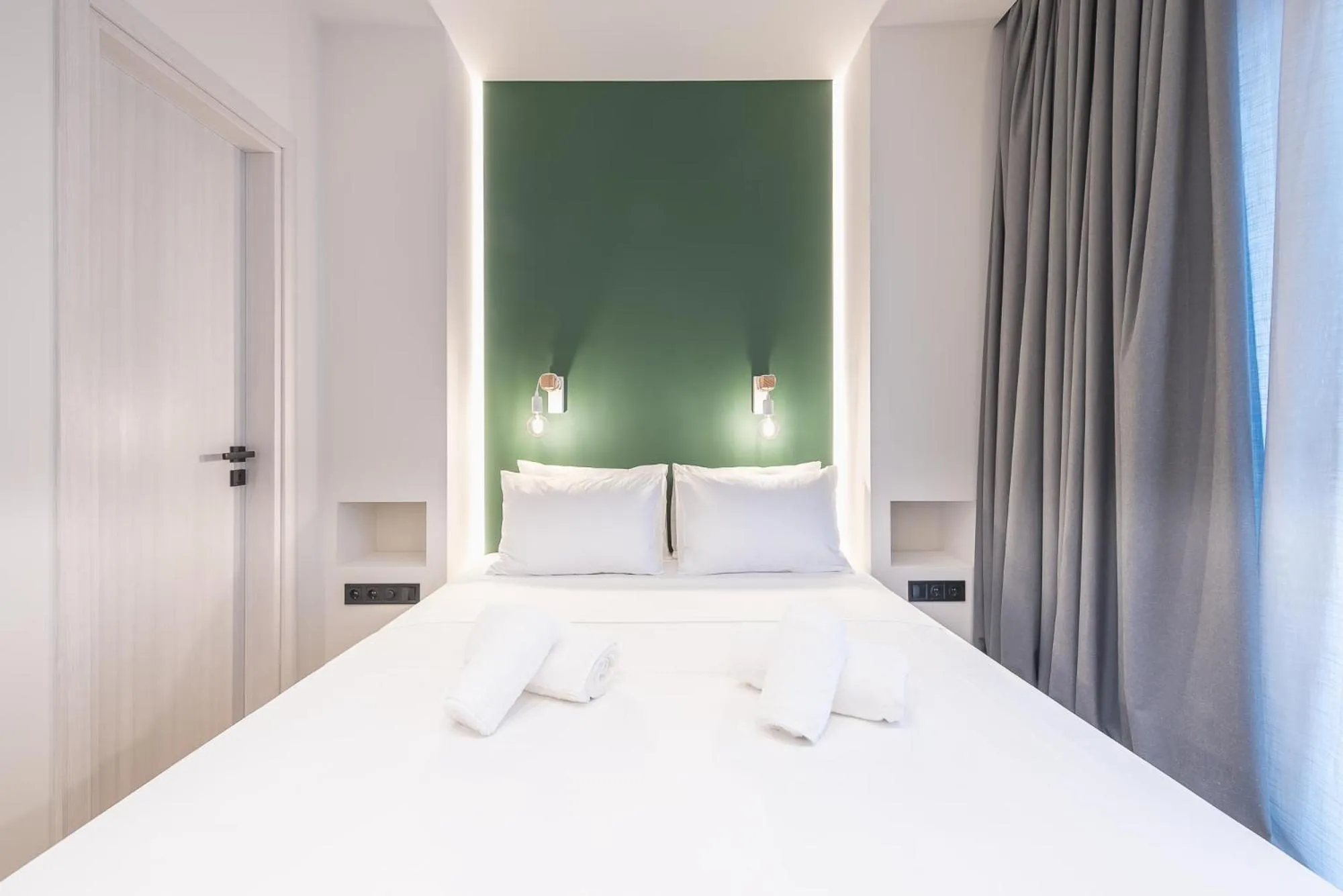 Bed in The Asprogeraka - self check-in rooms