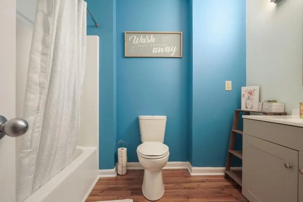 Toilet in Beautiful Blue Ocean Condo