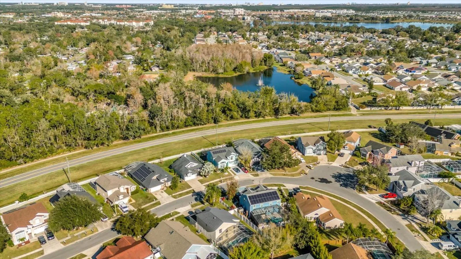 Bird's eye view in Elegant Villa Pool Fun Game Room Near Disney