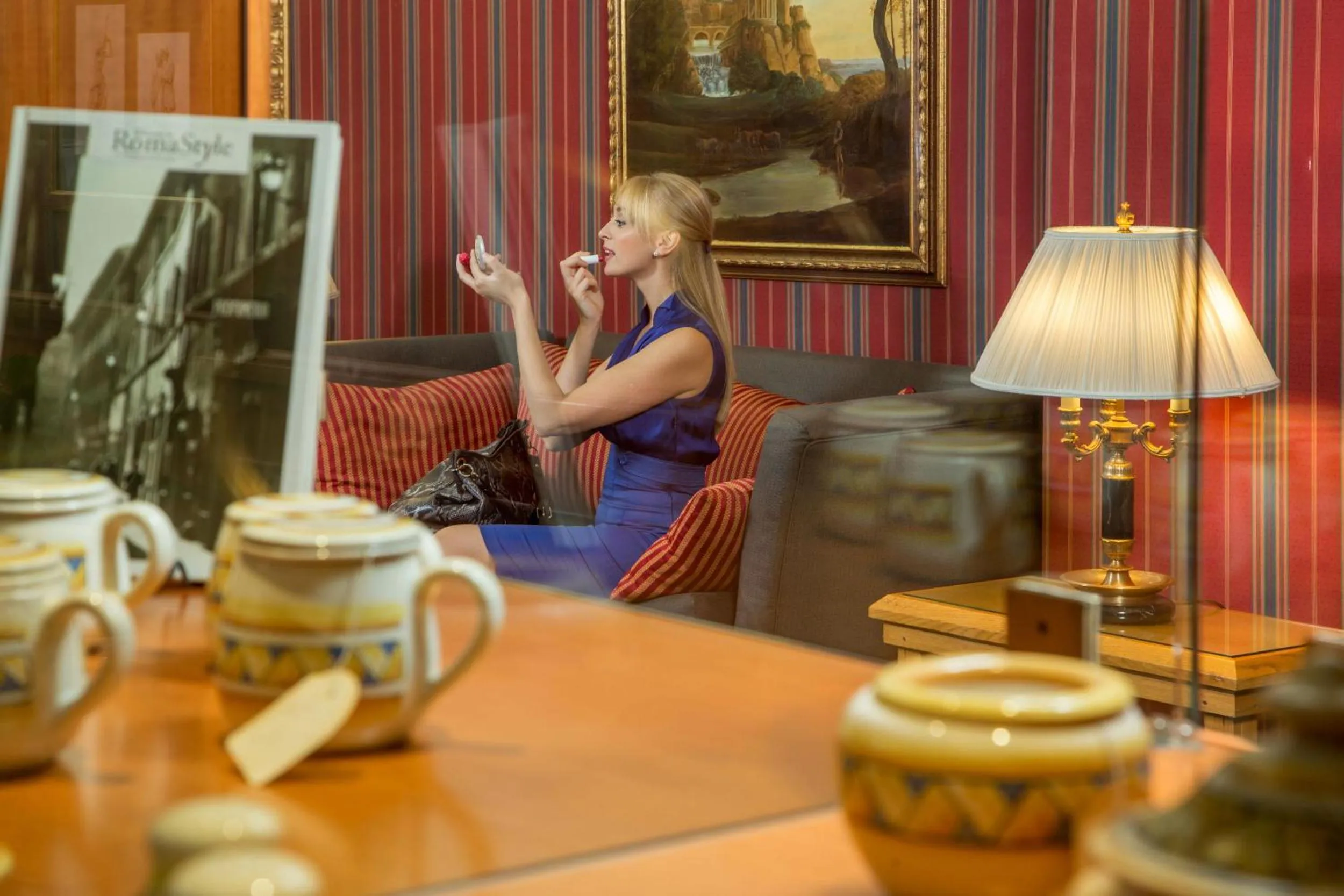 Communal lounge/ TV room in Hotel Morgana