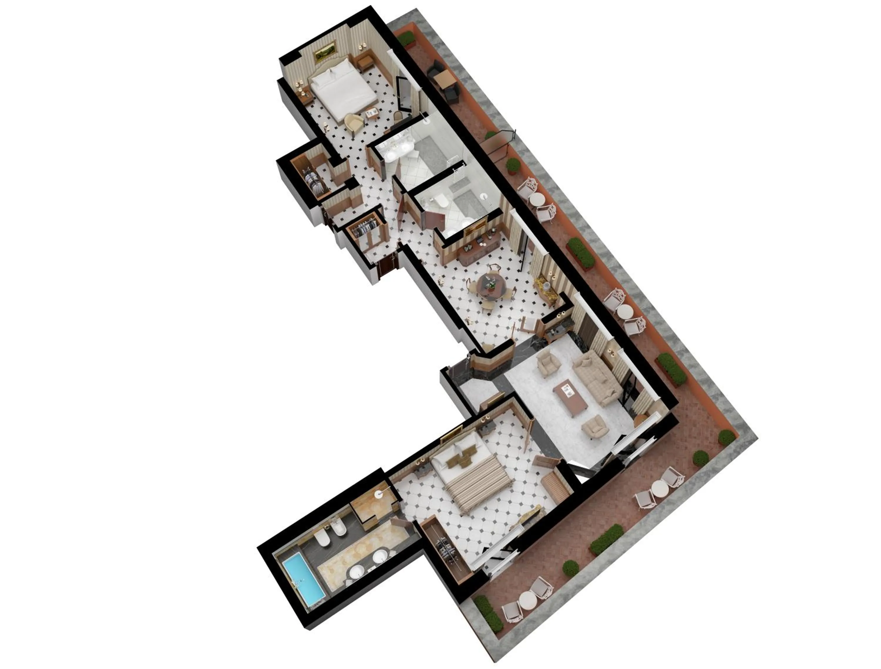 Floor plan in Baglioni Hotel Regina - The Leading Hotels of the World