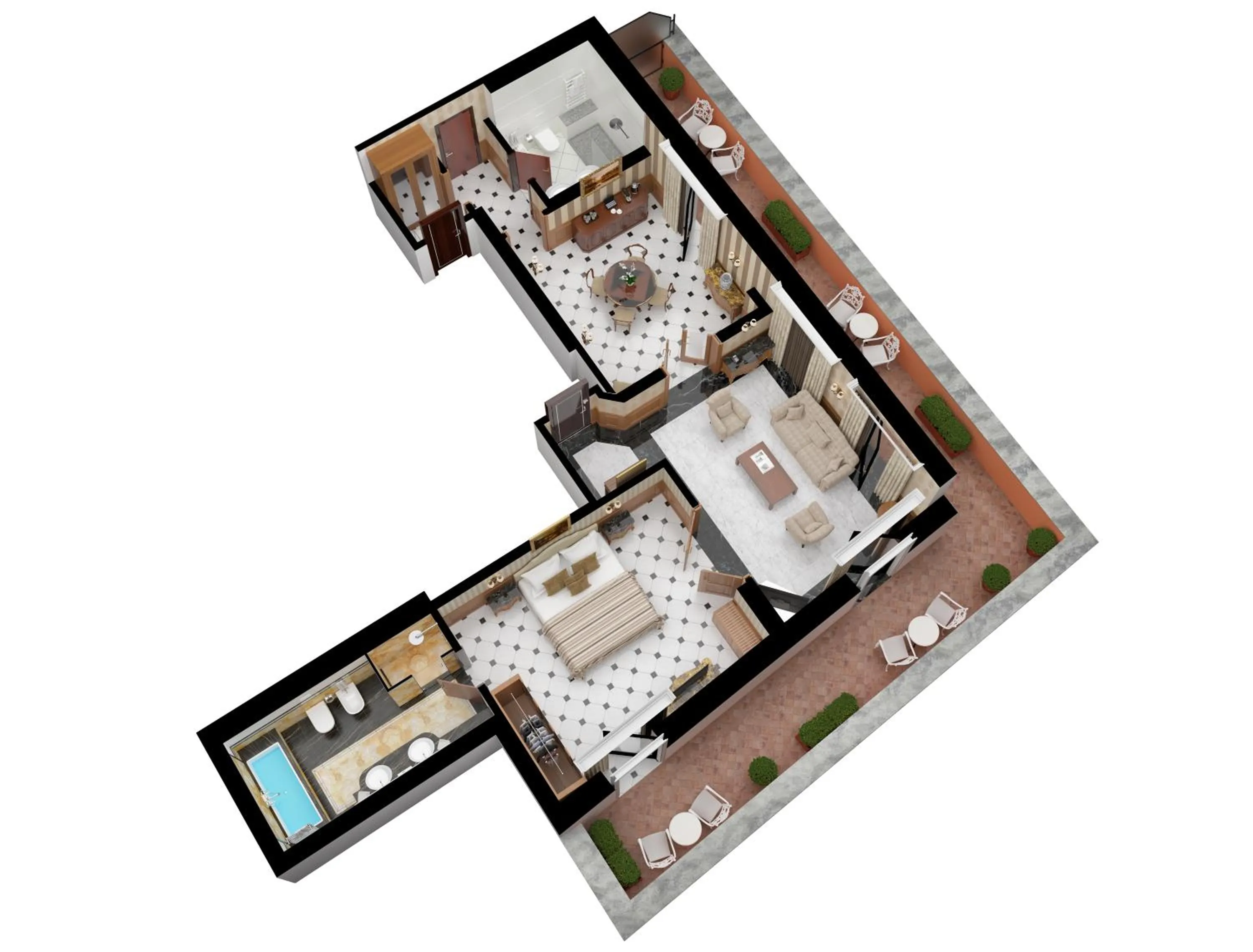 Floor plan in Baglioni Hotel Regina - The Leading Hotels of the World