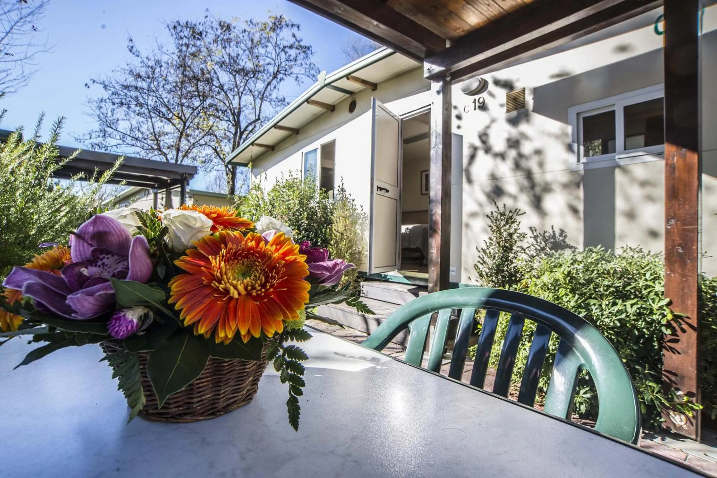 Patio in Flaminio Village Bungalow Park