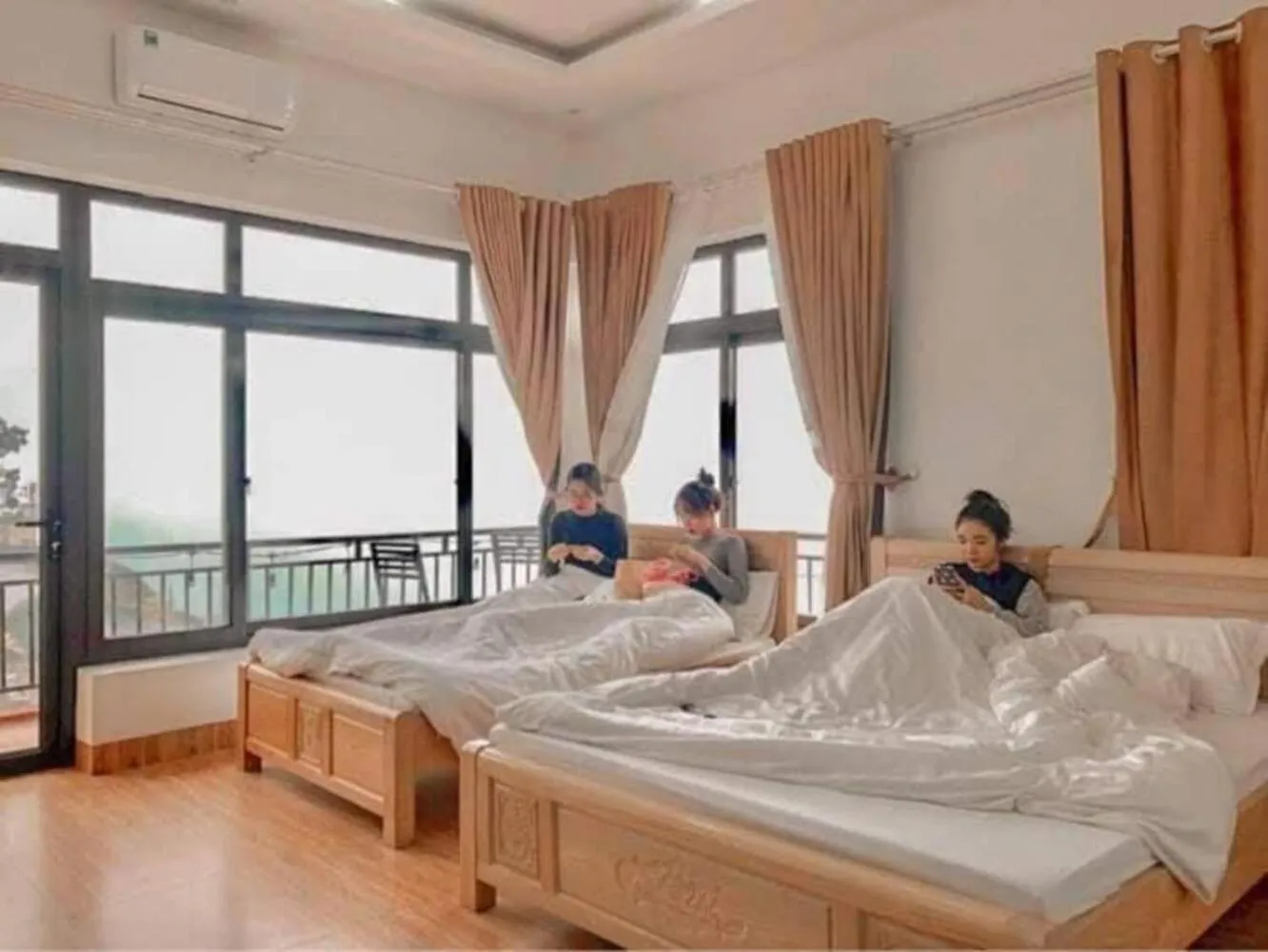 Bed in Sun Villa Tam Đảo