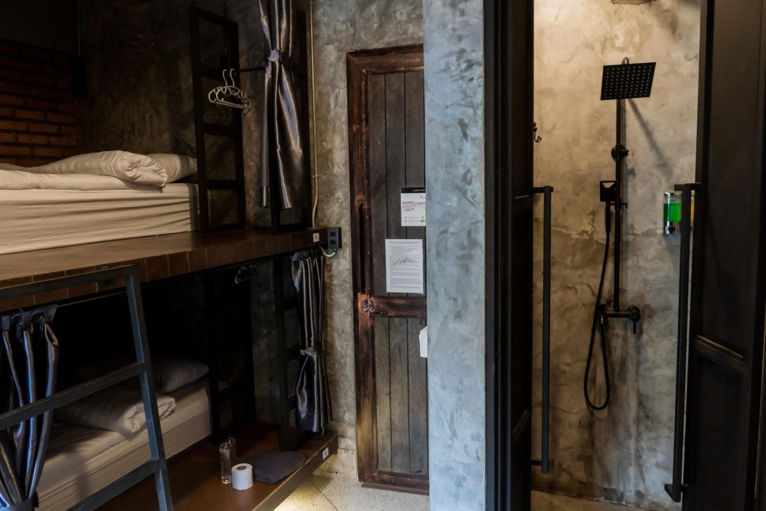 Bathroom, Bed in Premier Hostel Chiang Mai