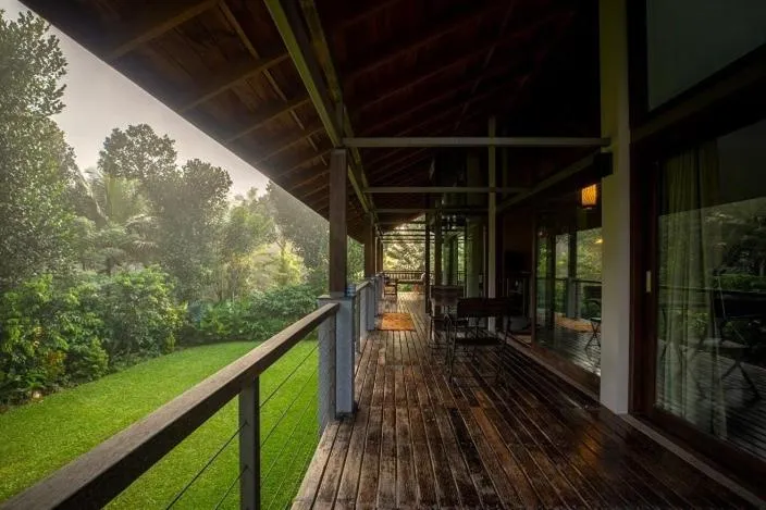 Balcony/Terrace in amã Stays & Trails - The Old Cattleshed, Wayanad