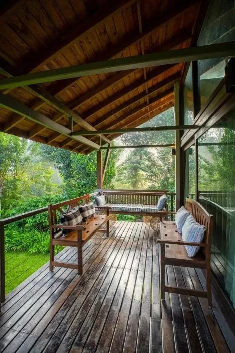 Seating area in amã Stays & Trails - The Old Cattleshed, Wayanad