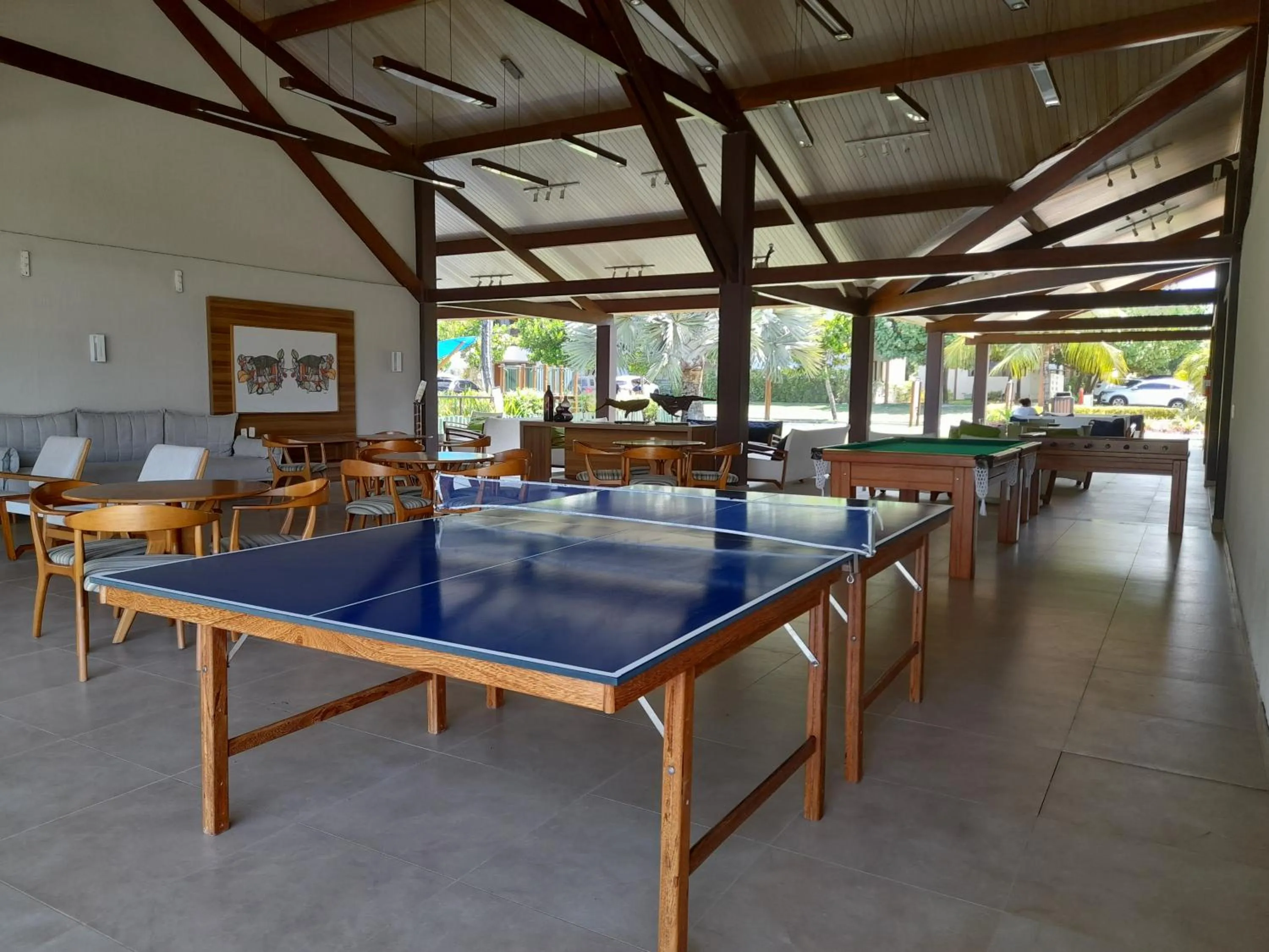 Table tennis in Aconchegante Flat em condomínio na beira mar de Muro Alto - Malawi Beach Resort