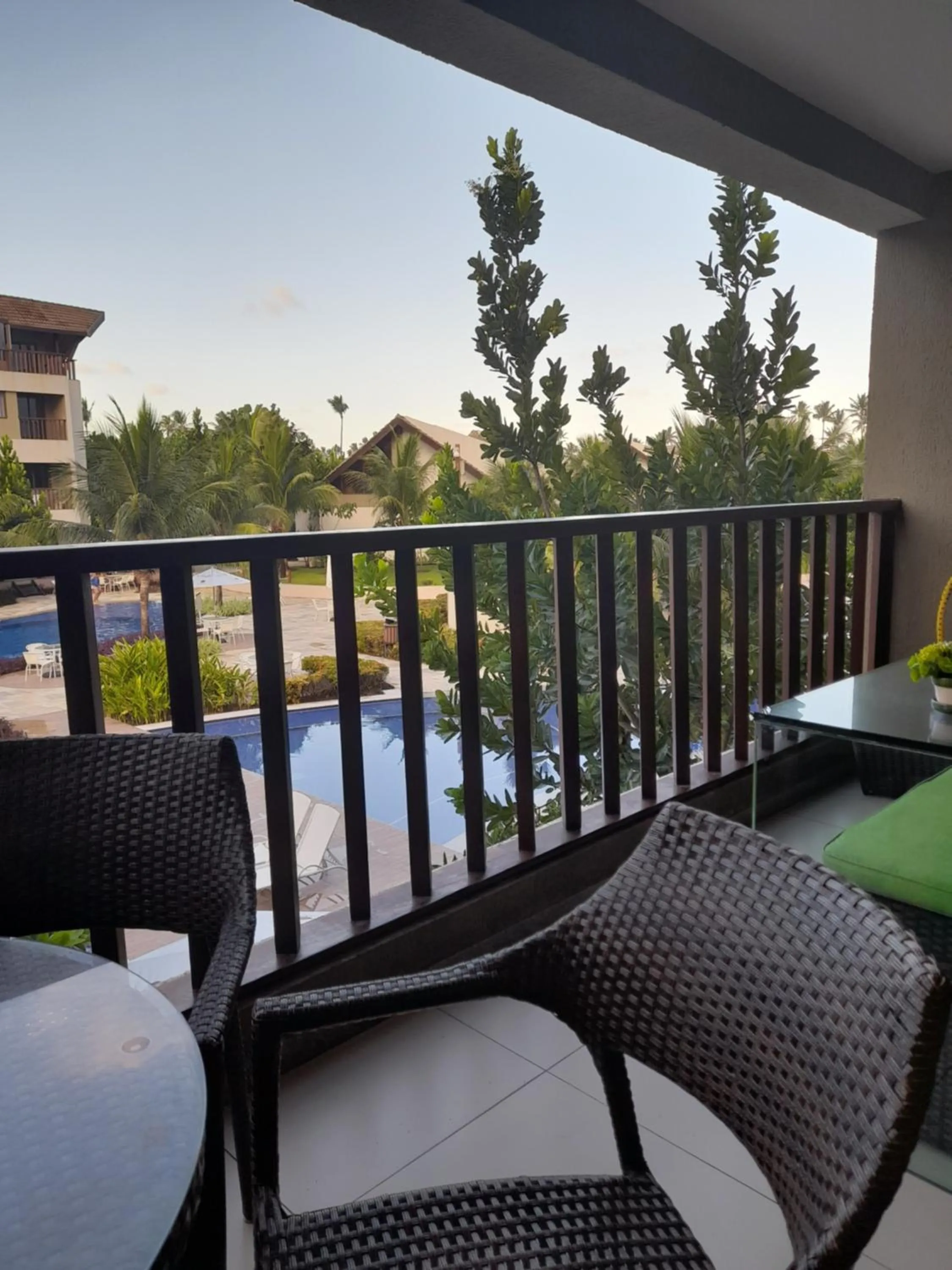 Balcony/Terrace in Aconchegante Flat em condomínio na beira mar de Muro Alto - Malawi Beach Resort