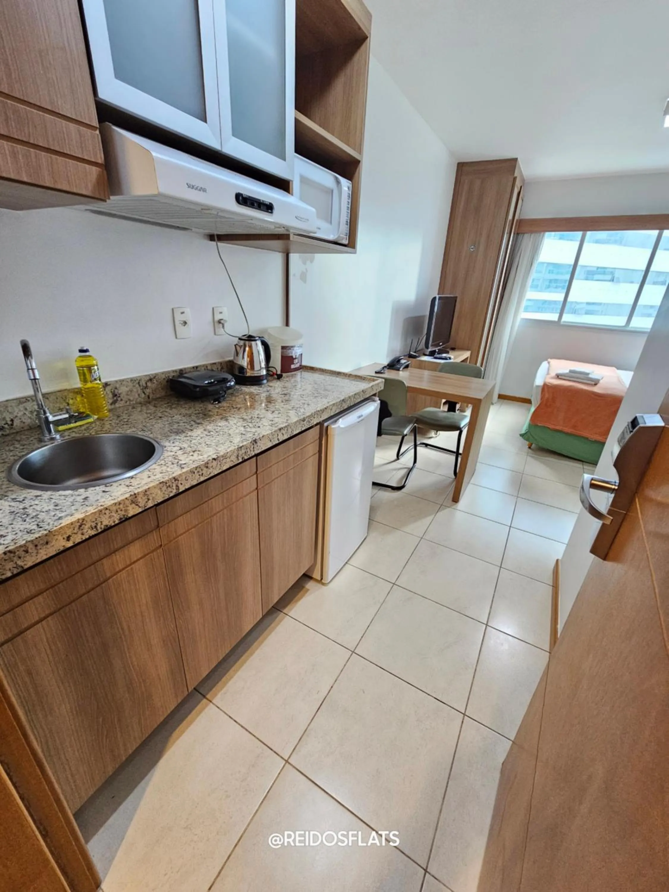 Kitchen or kitchenette in Flat Saint Moritz Express By Rei dos Flats