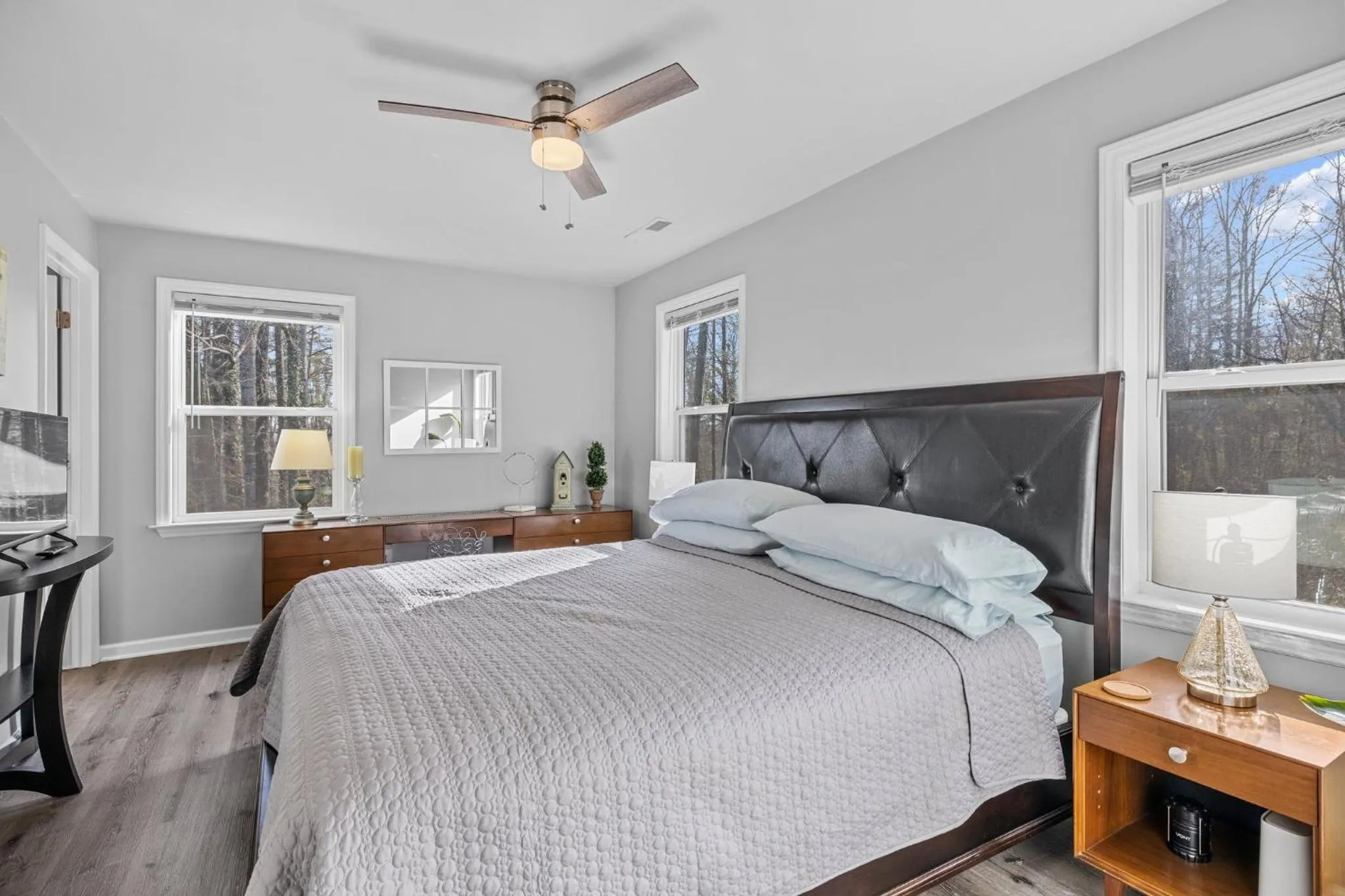 Bed in The Bamboo Bungalow
