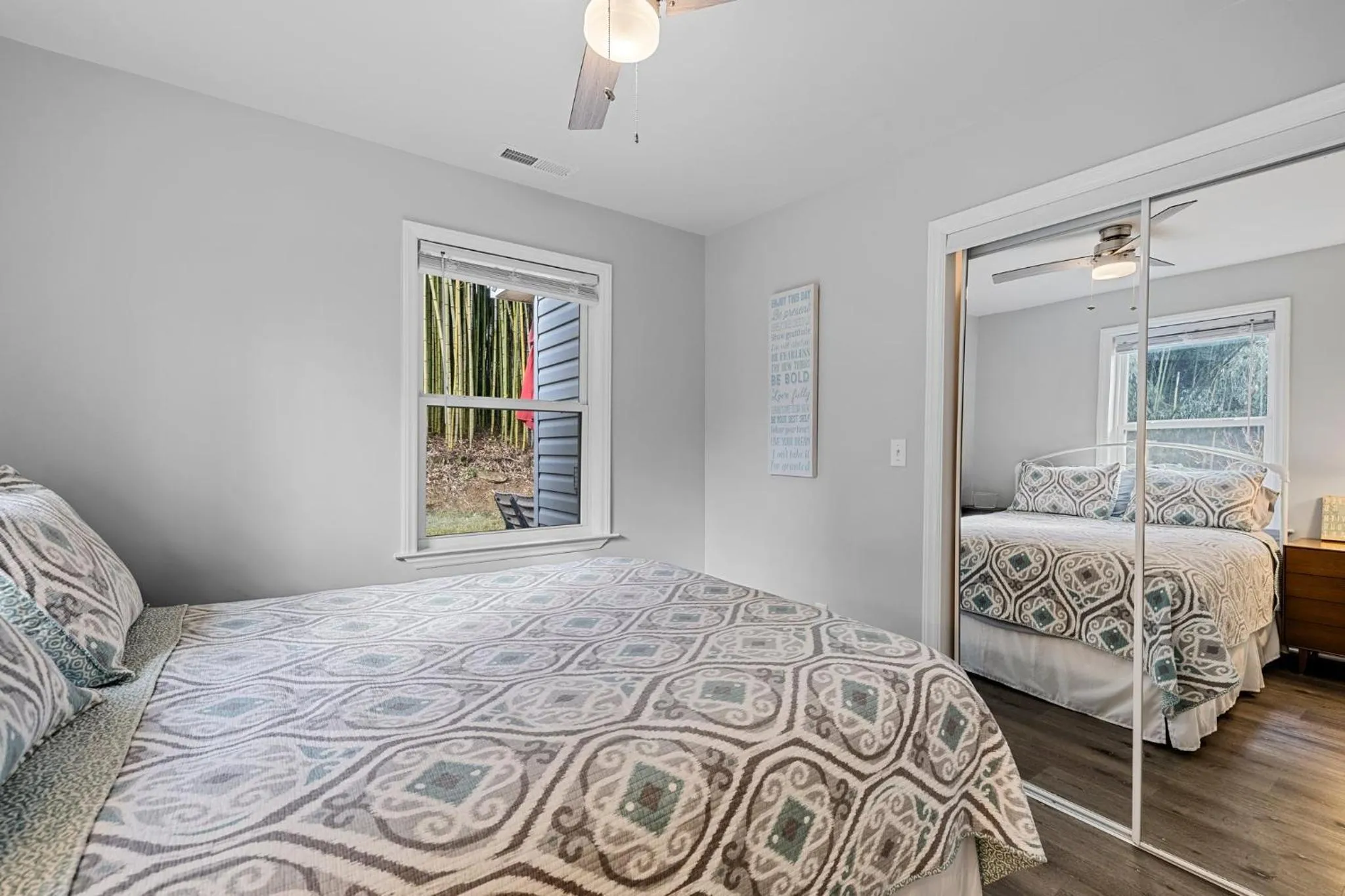 Bed in The Bamboo Bungalow