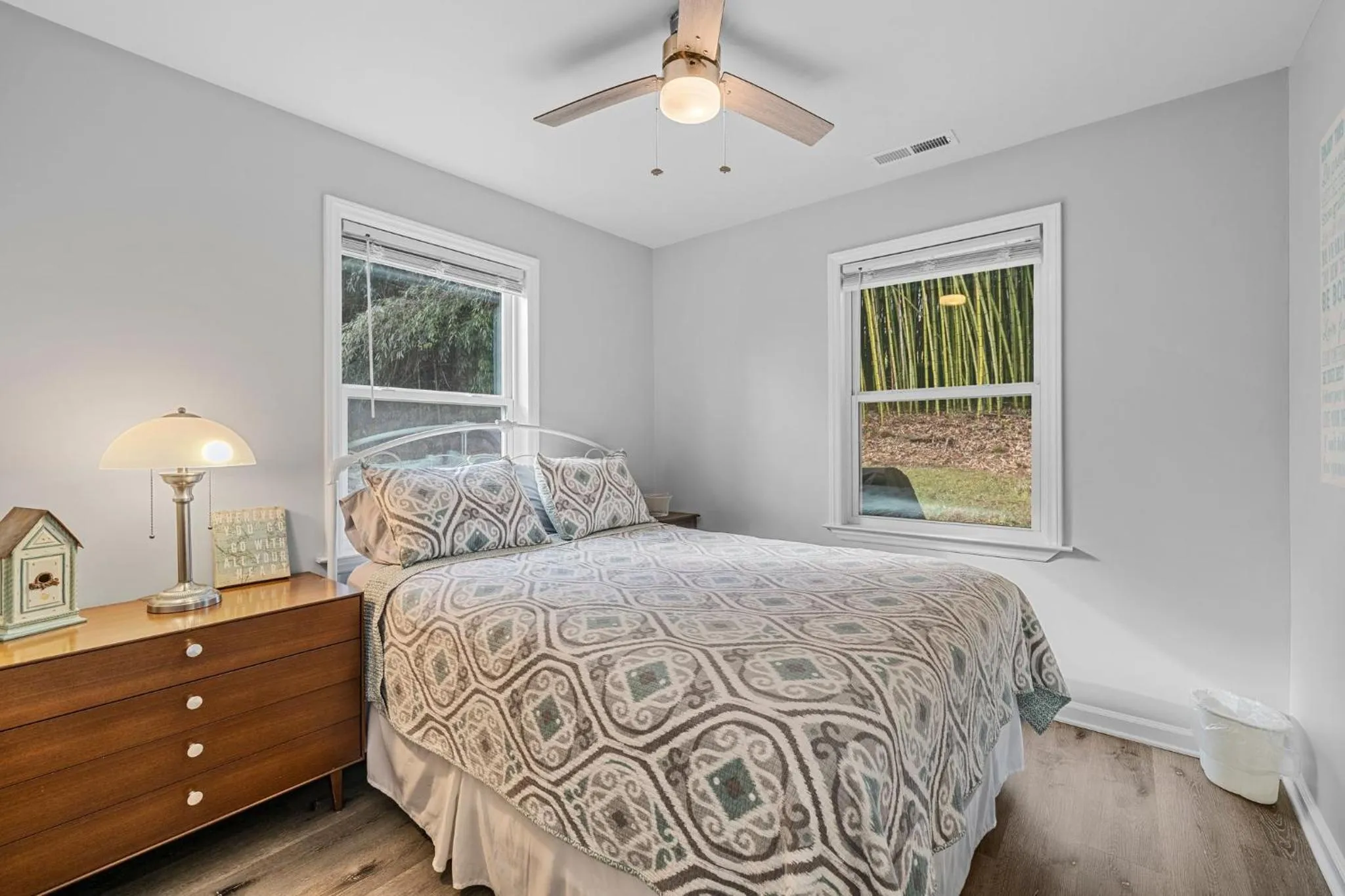Bed in The Bamboo Bungalow