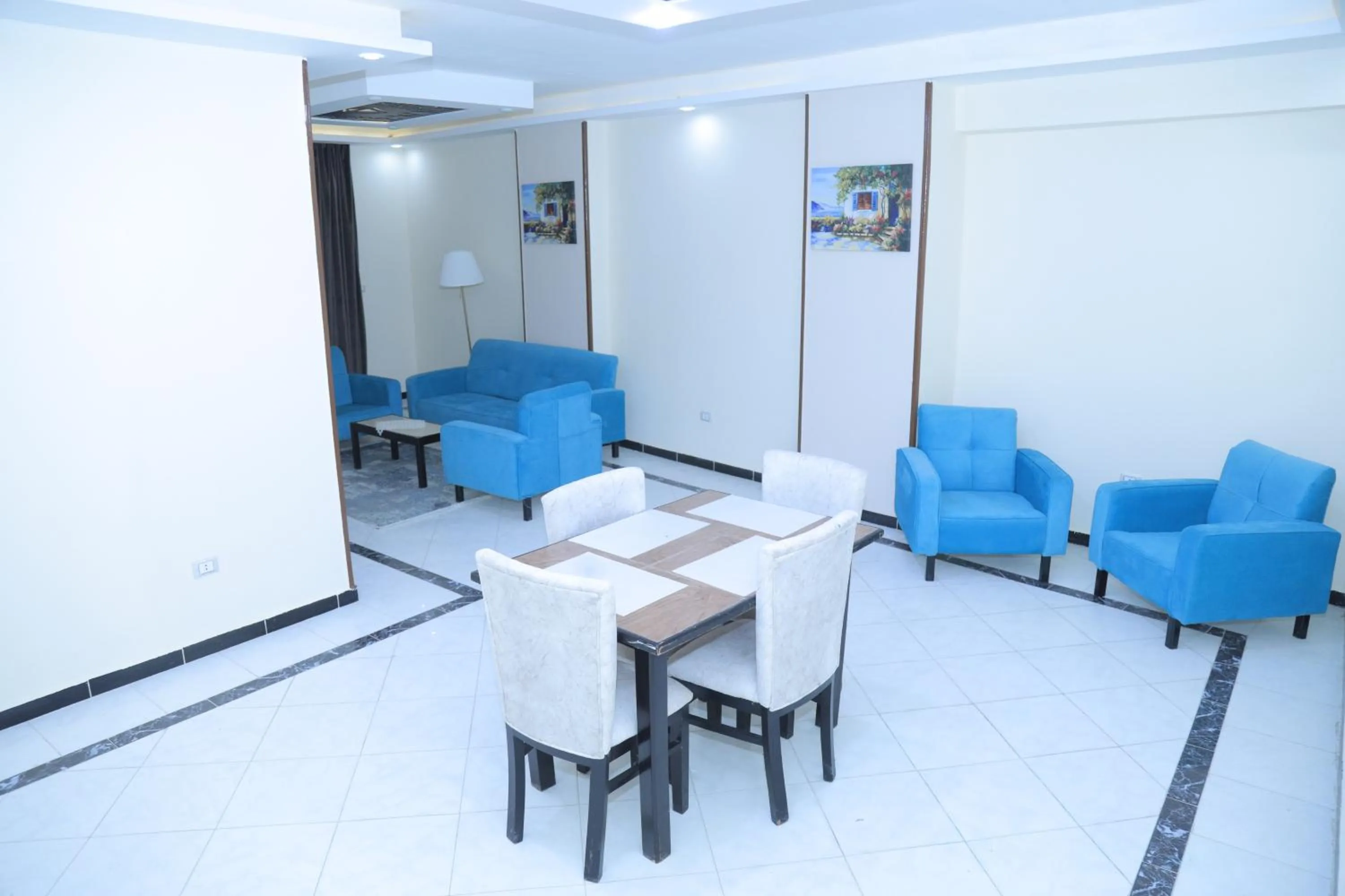 Seating area in Jewel Fayed Hotel