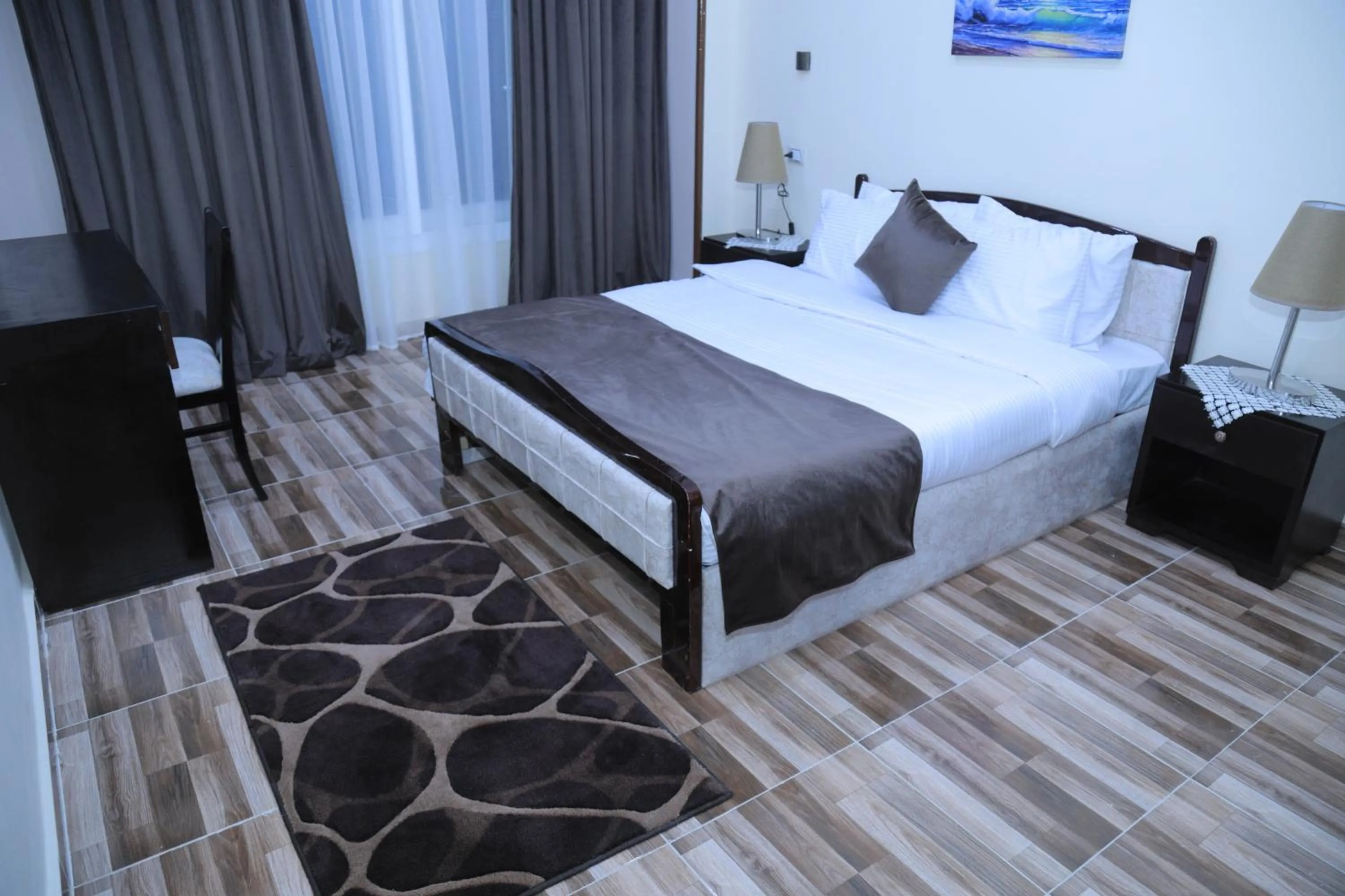 Bed in Jewel Fayed Hotel