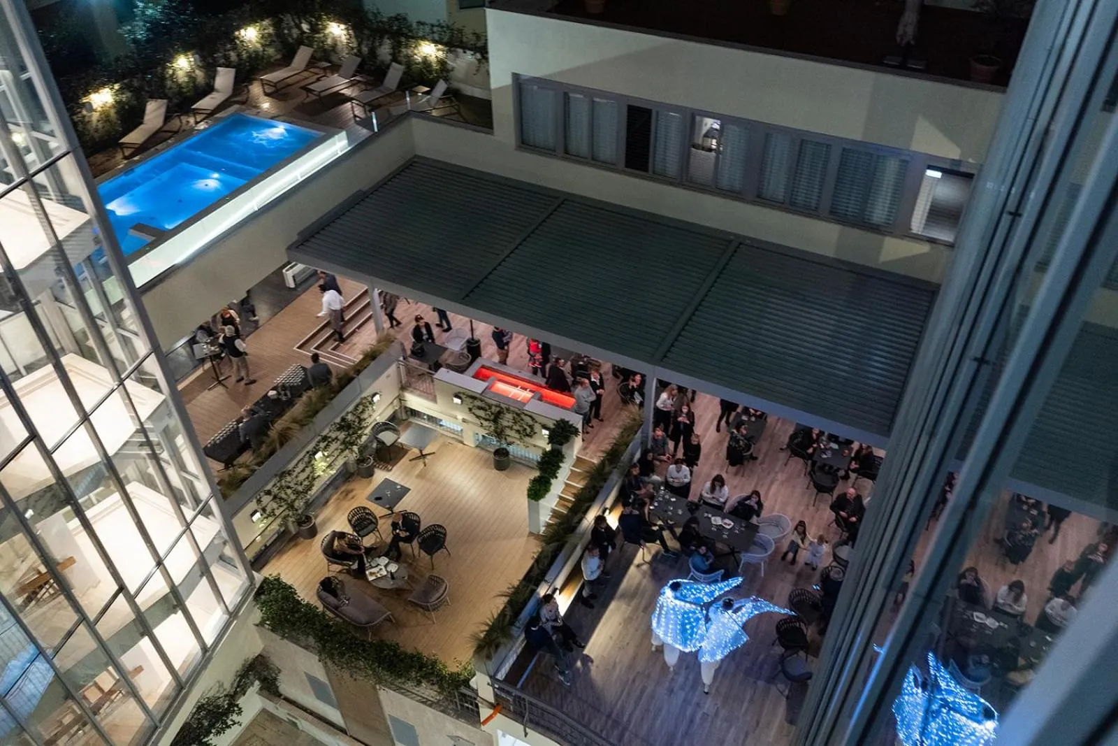 Inner courtyard view in iQ Hotel Firenze