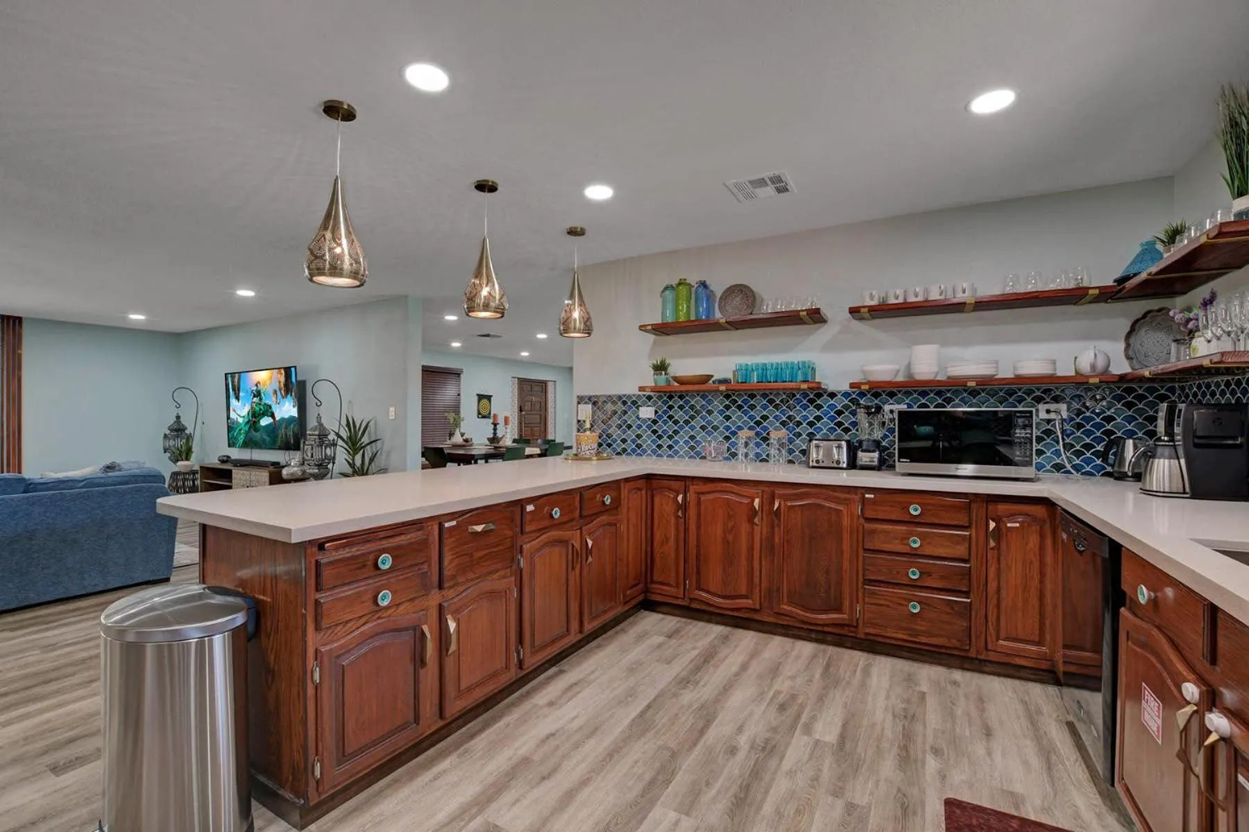 Kitchen or kitchenette in Buddha Mansion Luxury Resort - 8BR Modern, HotTub, Huge pool, Sauna, BBQ grill, Game Room