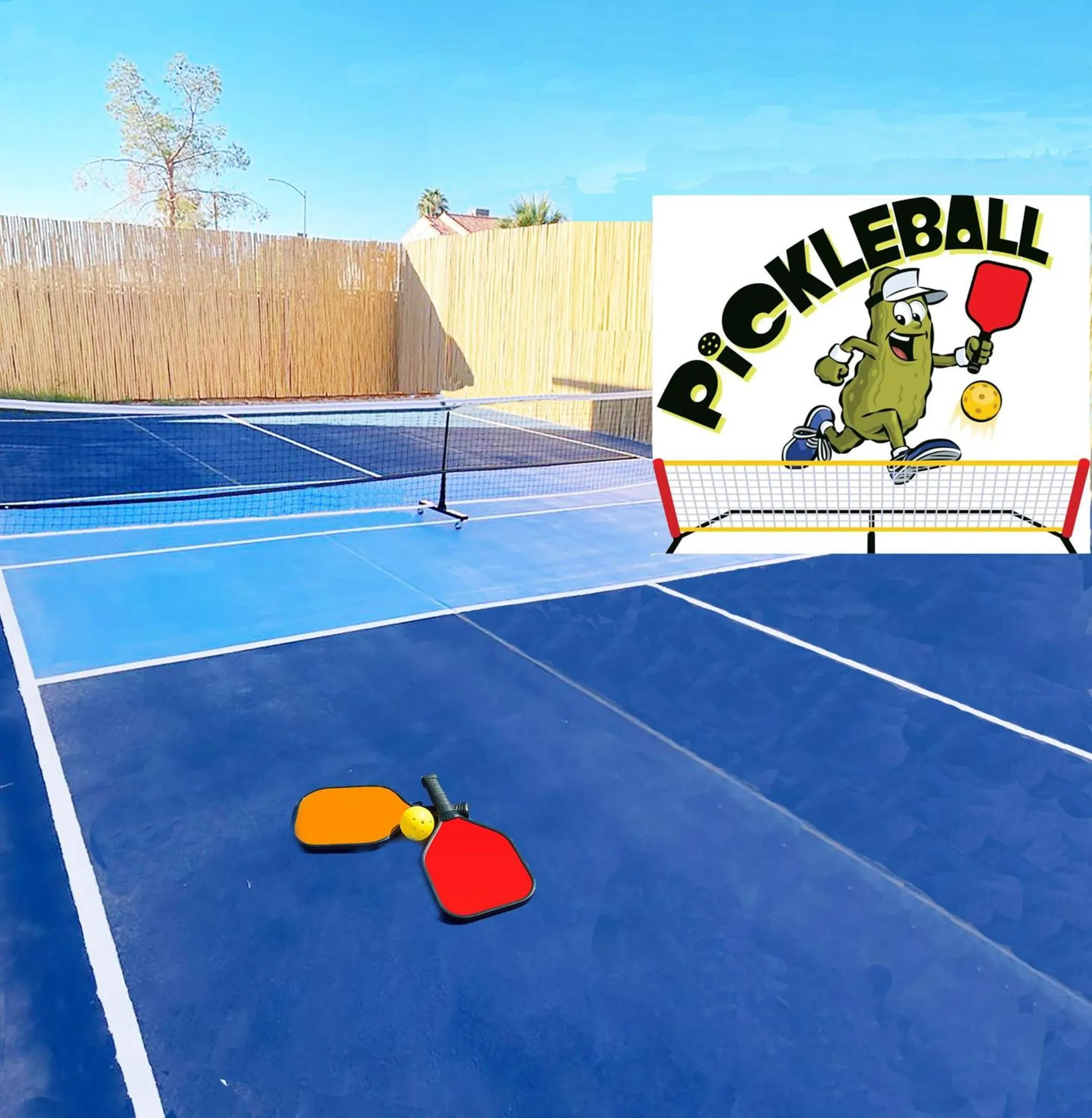 Tennis court in Buddha Mansion Luxury Resort - 8BR Modern, HotTub, Huge pool, Sauna, BBQ grill, Game Room