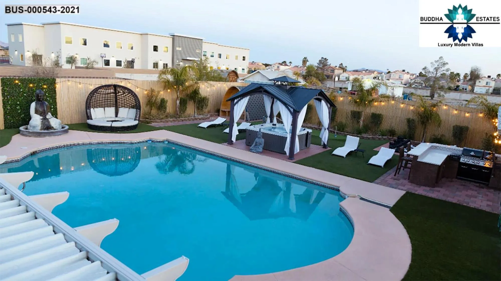 BBQ facilities in Buddha Mansion Luxury Resort - 8BR Modern, HotTub, Huge pool, Sauna, BBQ grill, Game Room