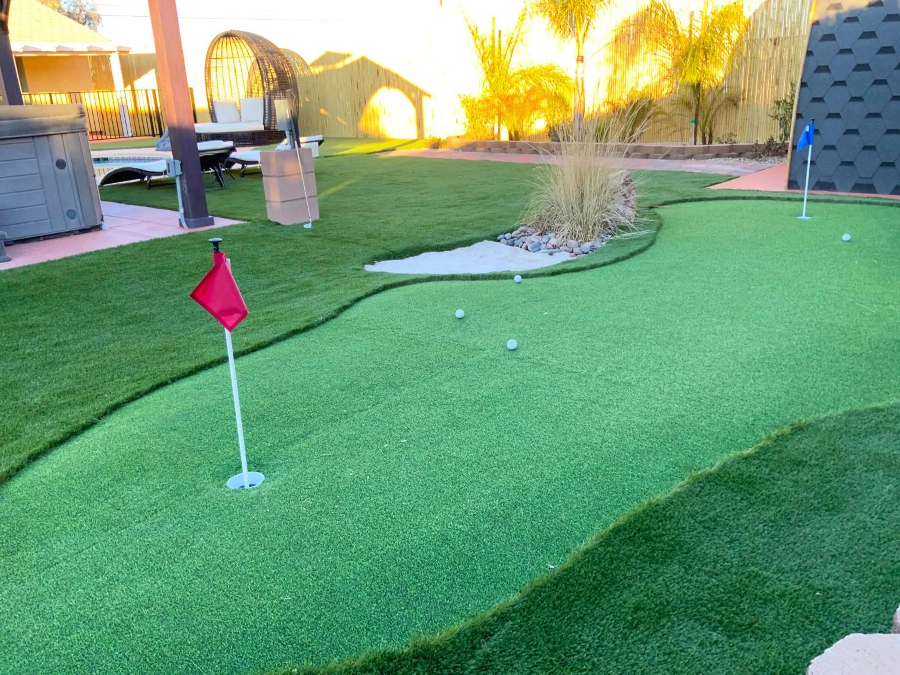 Minigolf in Buddha Mansion Luxury Resort - 8BR Modern, HotTub, Huge pool, Sauna, BBQ grill, Game Room