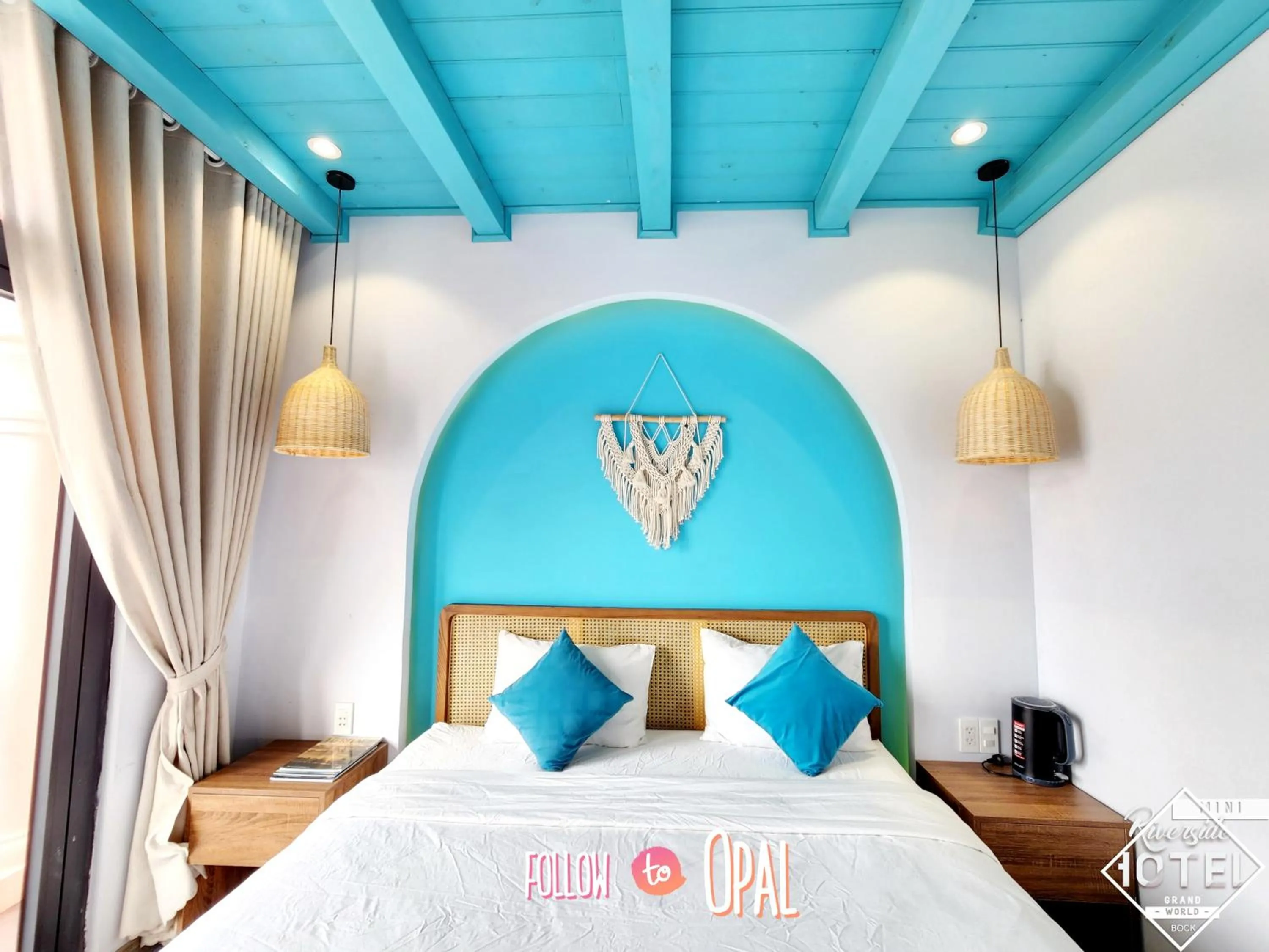 Bedroom, Bed in Riverside Mini Hotel Grand World Phu Quoc