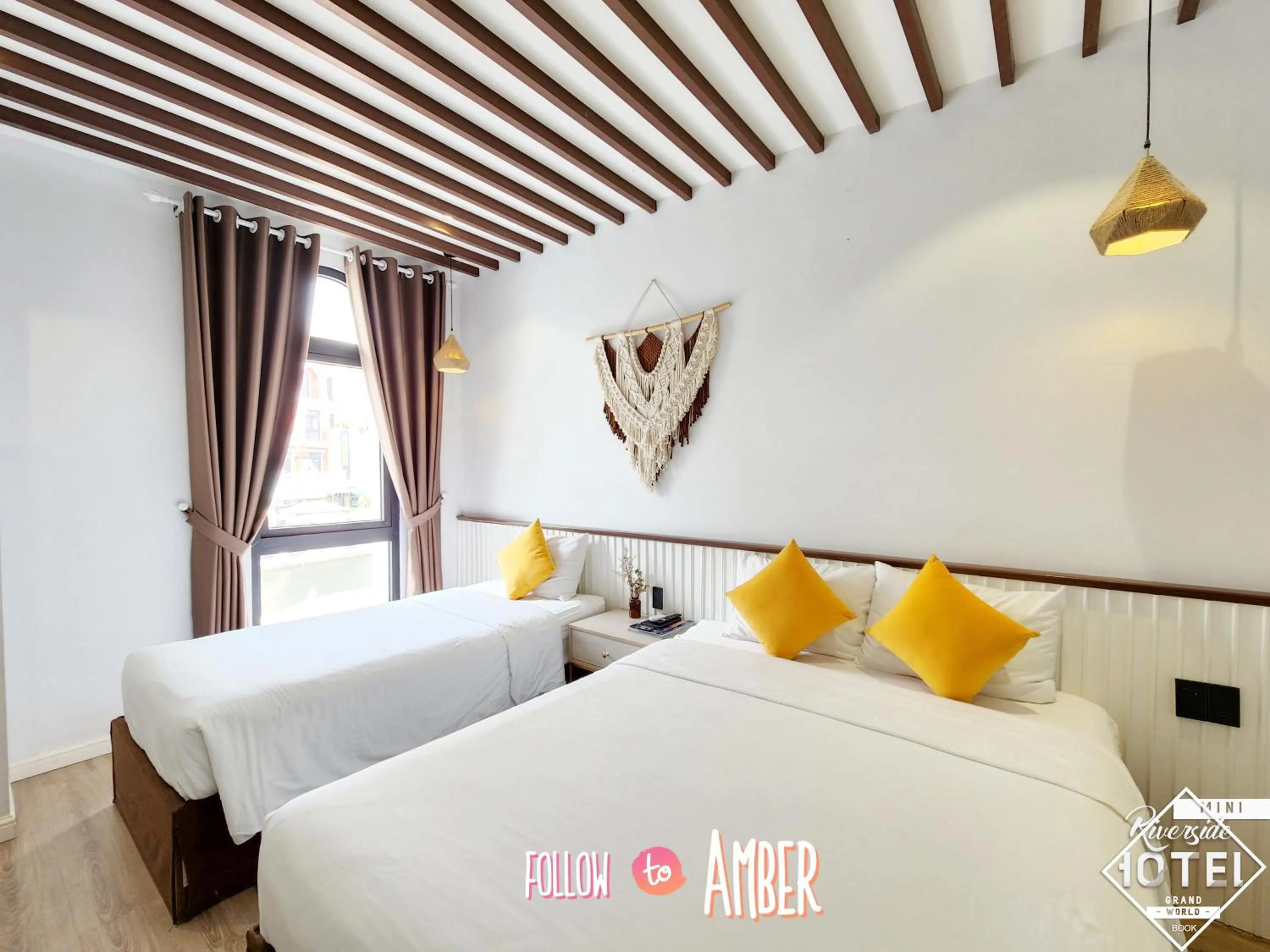 Bedroom, Bed in Riverside Mini Hotel Grand World Phu Quoc