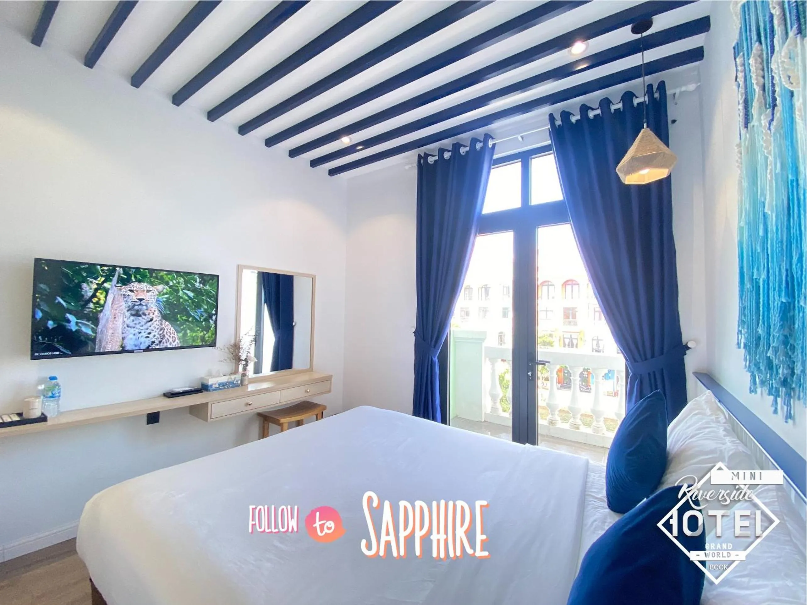 Bedroom, Bed in Riverside Mini Hotel Grand World Phu Quoc