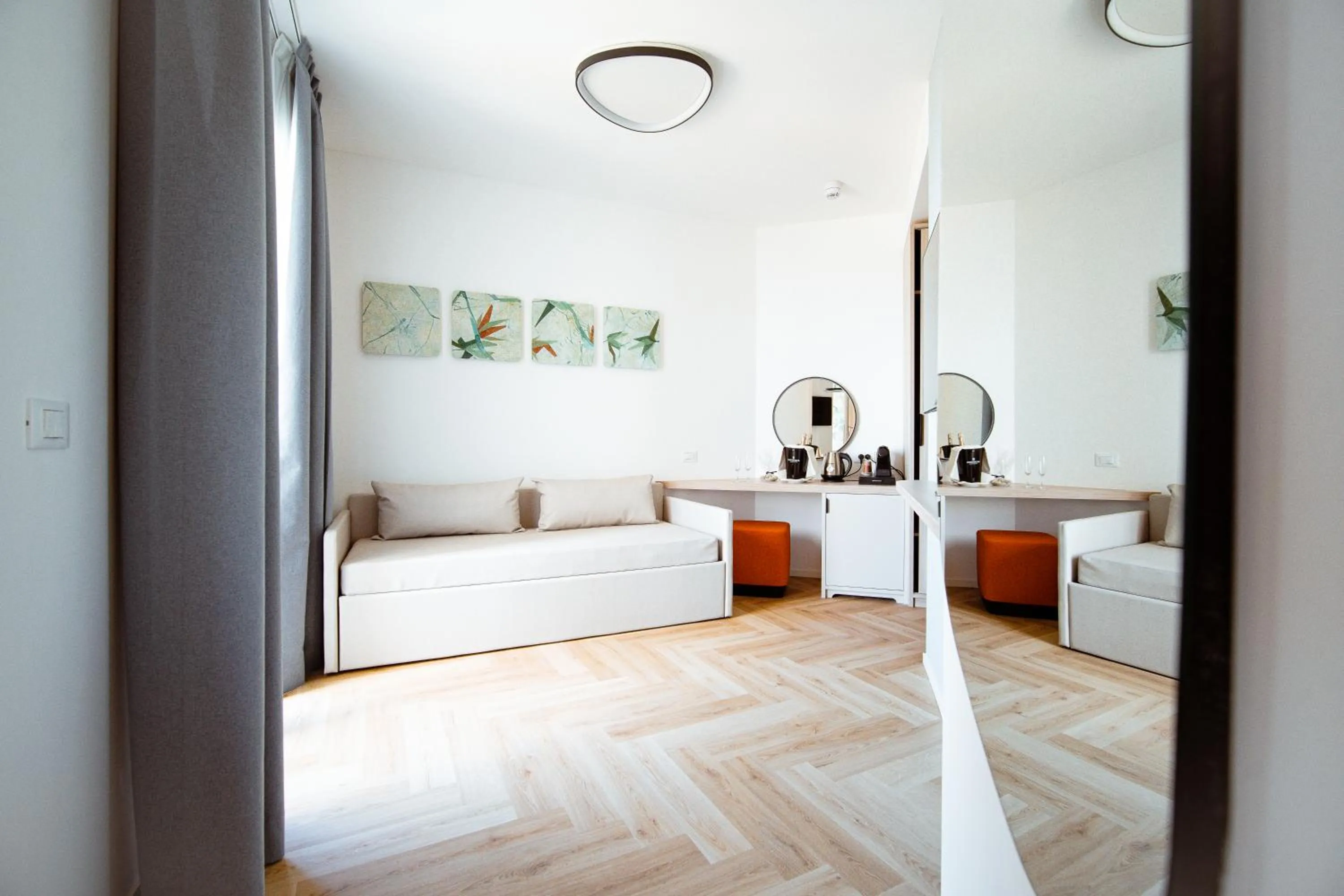 Bed in Hotel Cavalieri Palace & Suites