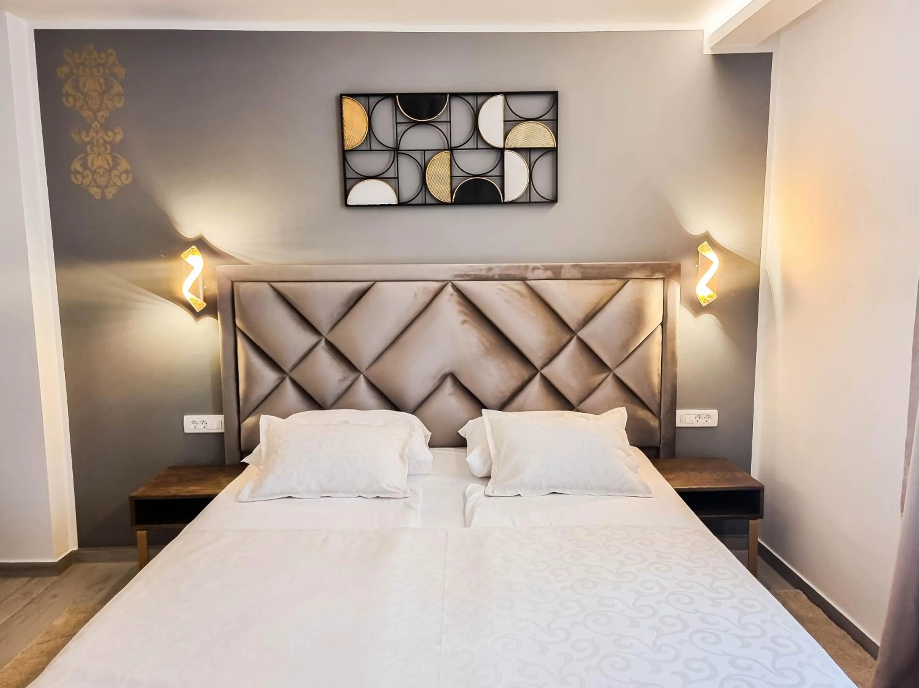 Bed in Heritage Hotel Stypia