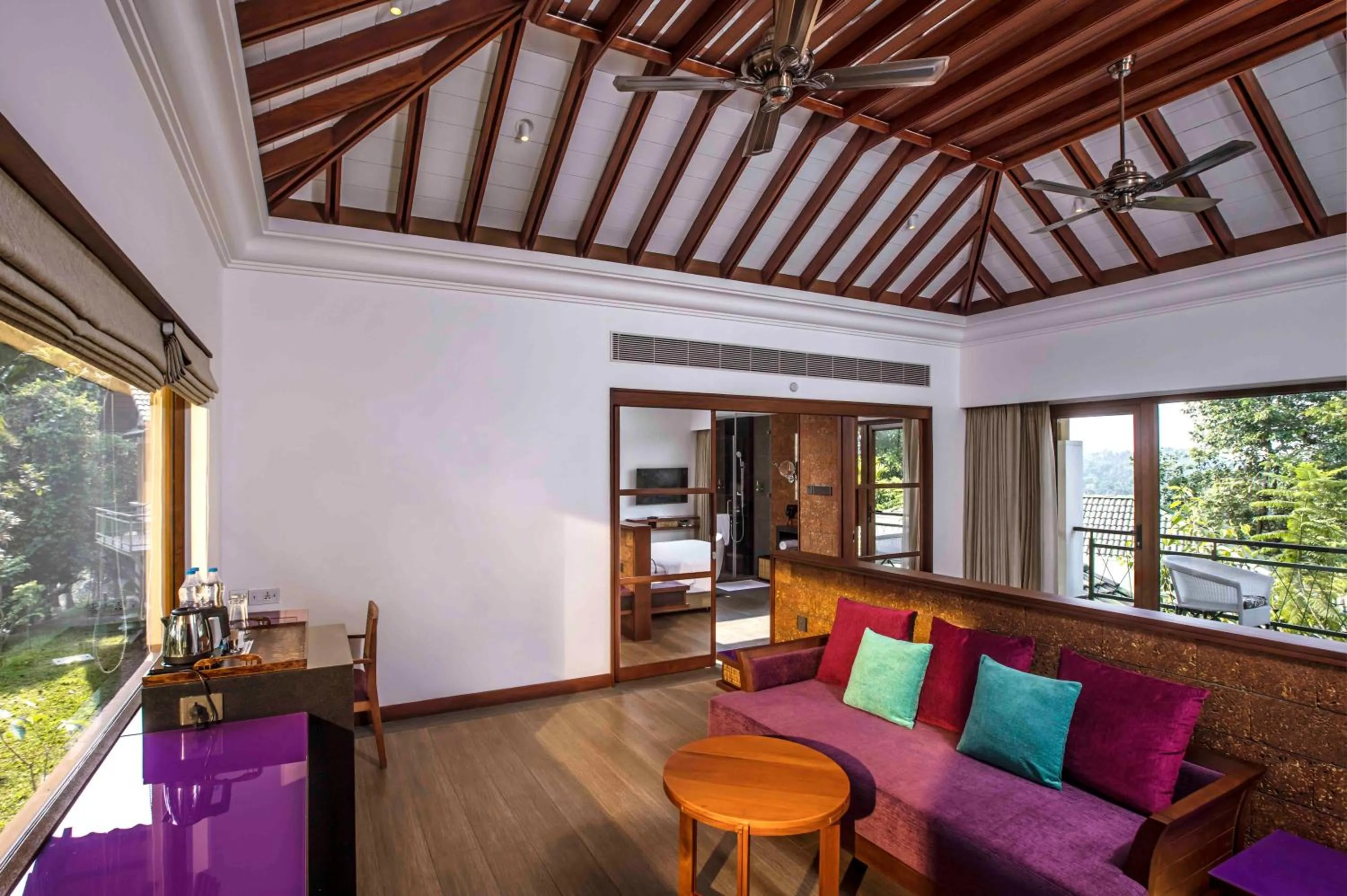 Living room in GReaT Trails Wayanad by GRT Hotels