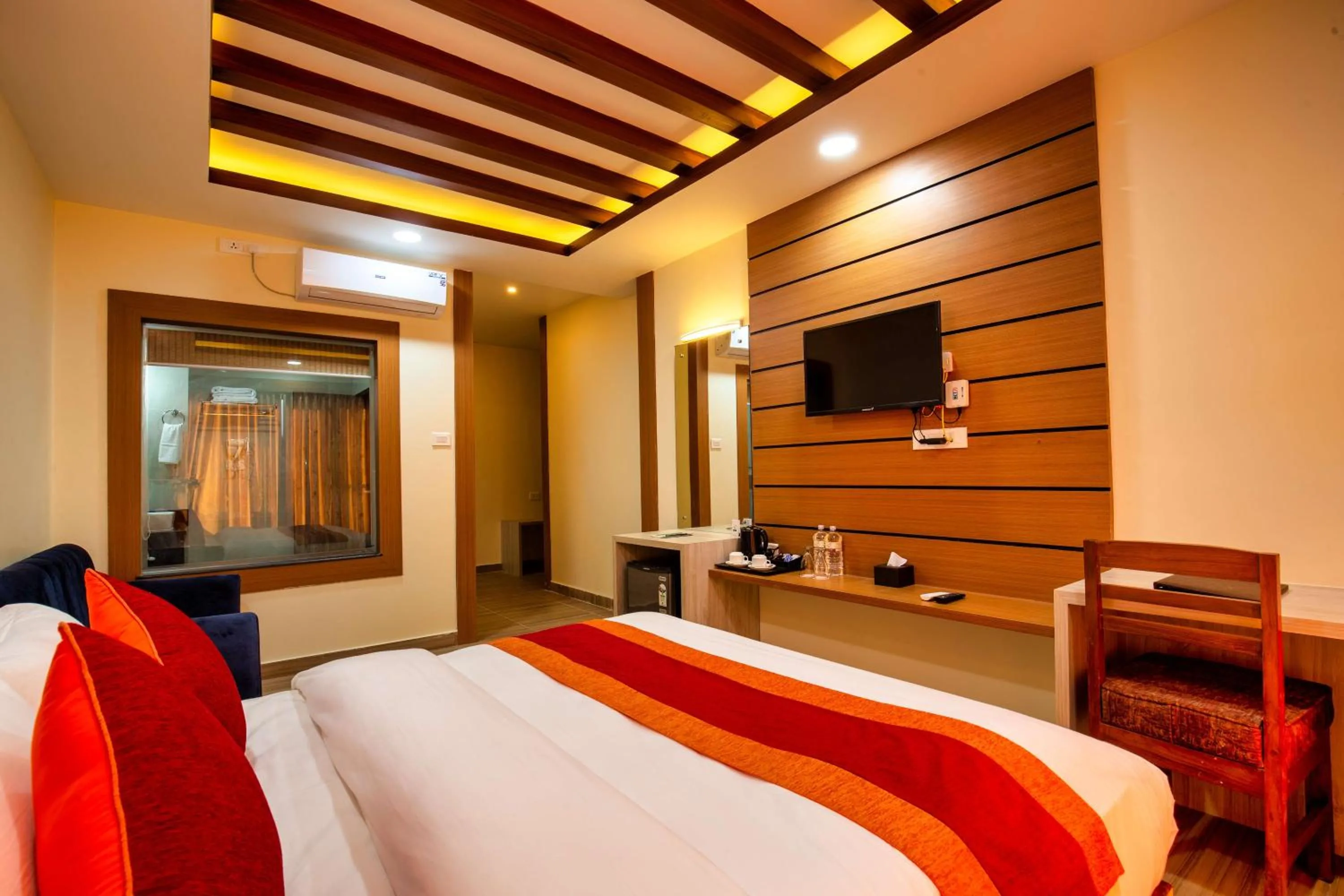 Bed in Chitwan Midtown Hotel