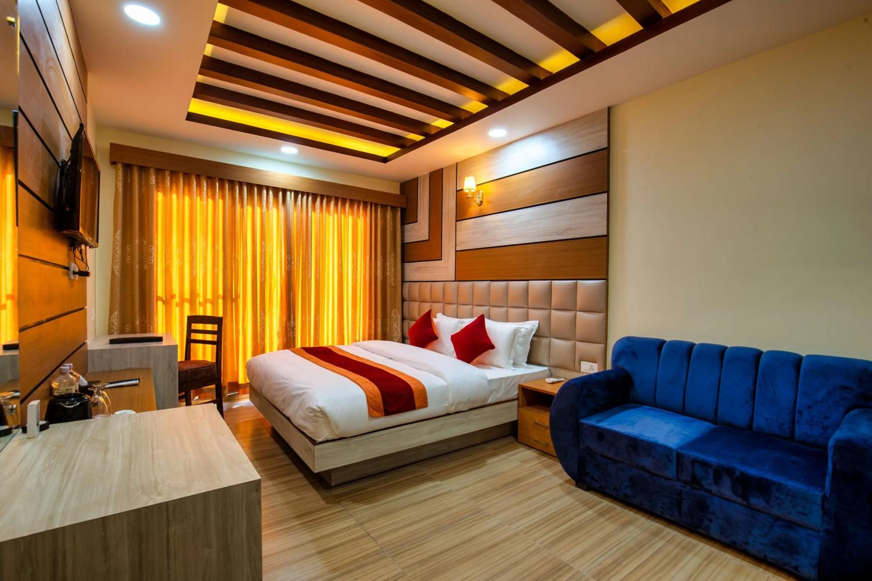 Photo of the whole room, Bed in Chitwan Midtown Hotel