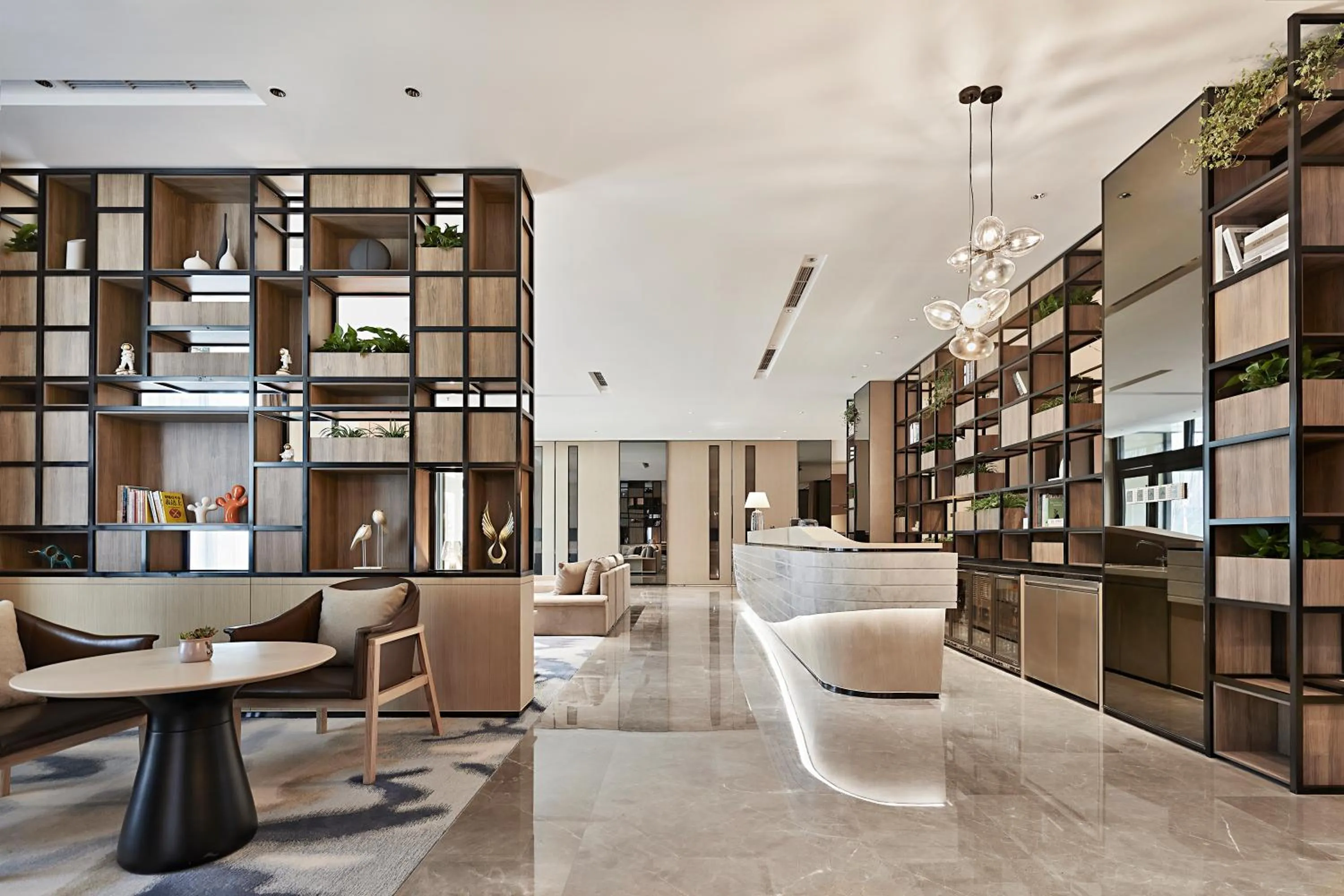 Seating area in Eature Residences Lingang