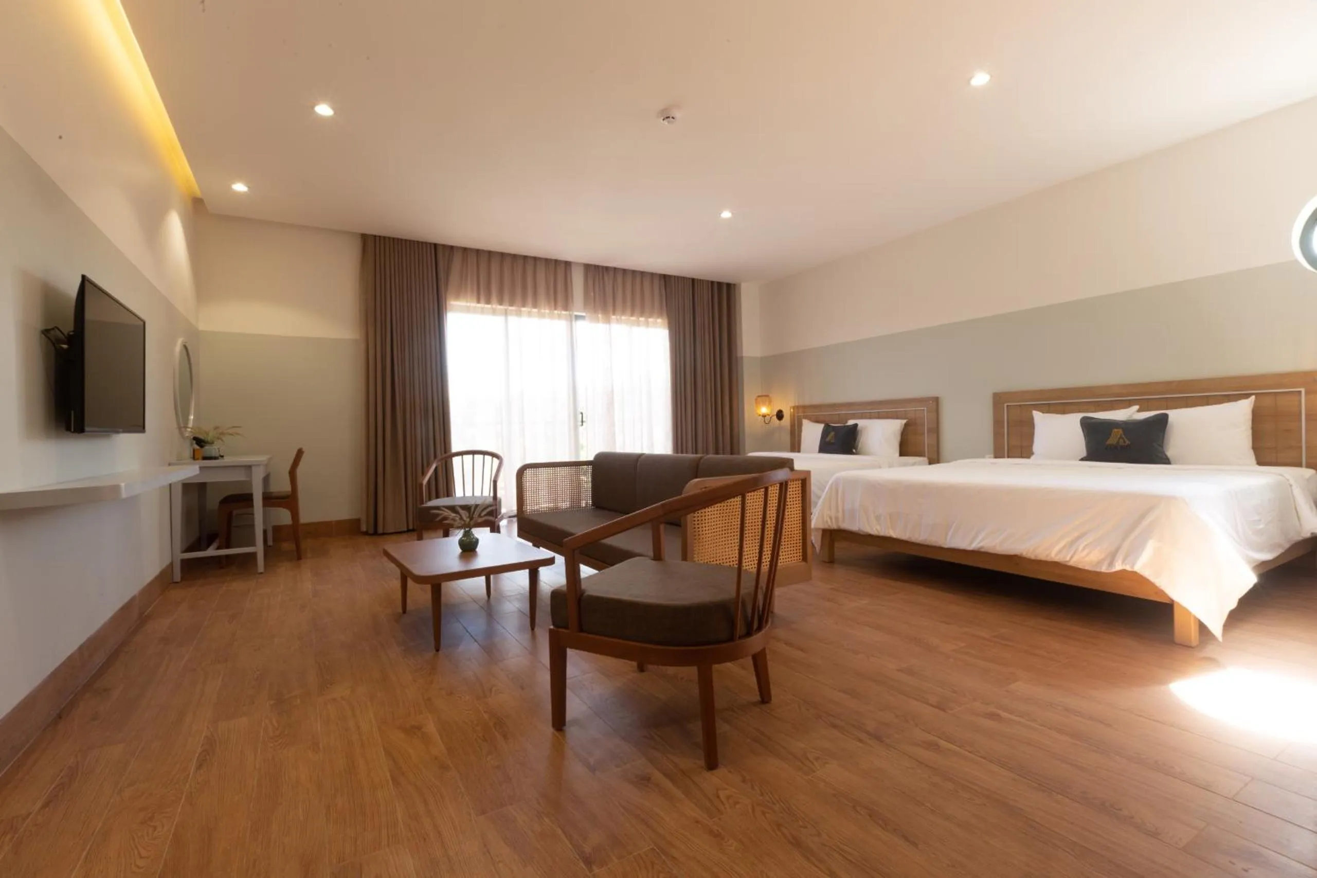 Communal lounge/ TV room, Bed in Hami Garden - Authentic & Natural Resort