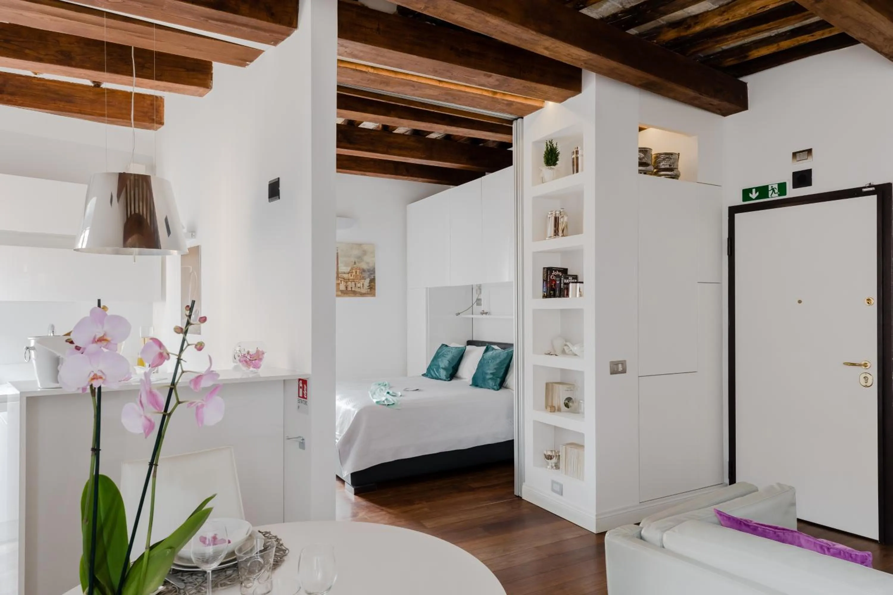 Kitchen or kitchenette, Bed in Nostromondo Ciancaleoni Palace