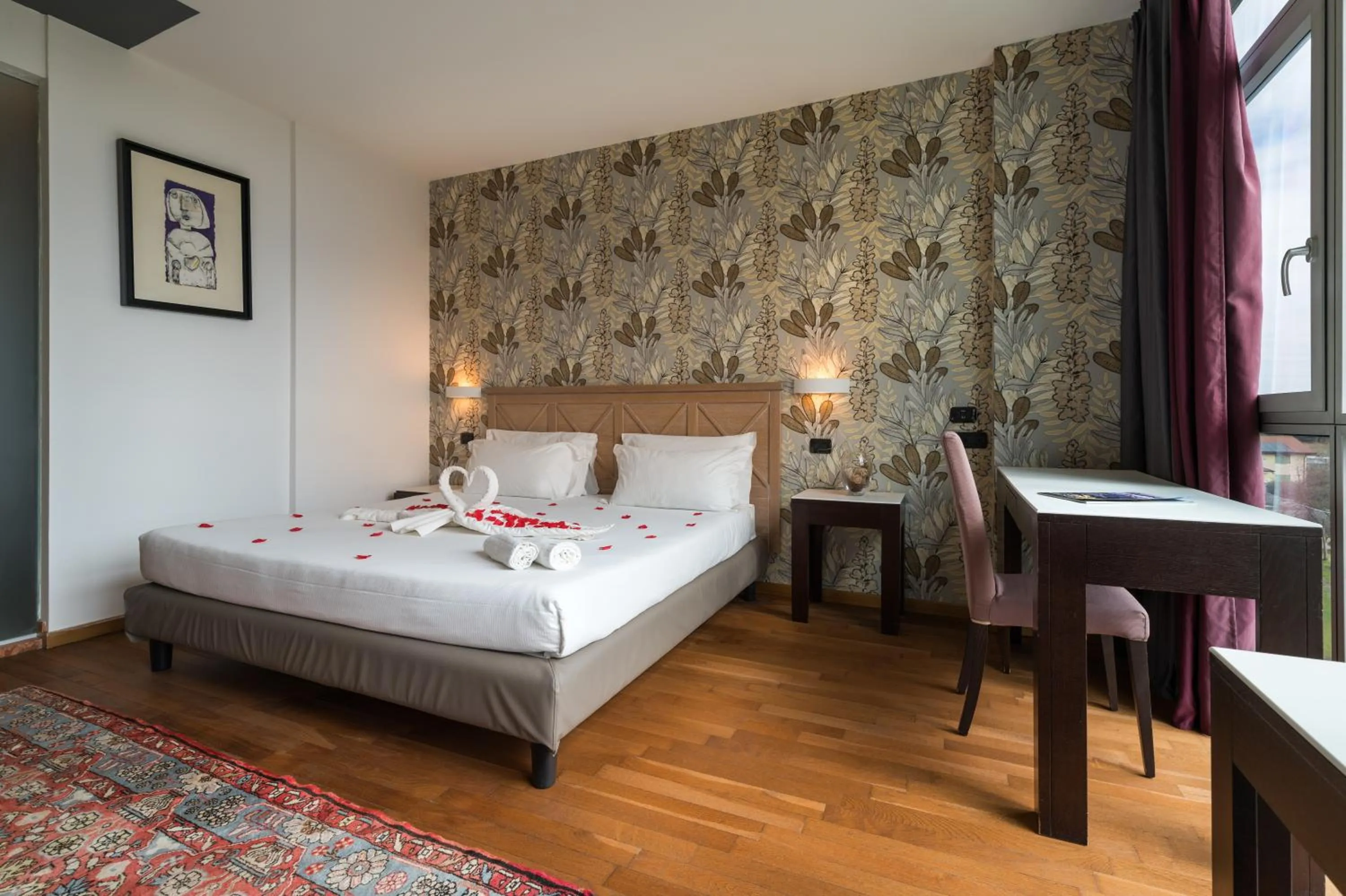 Bed in Hotel Antares Sport Beauty & Wellness