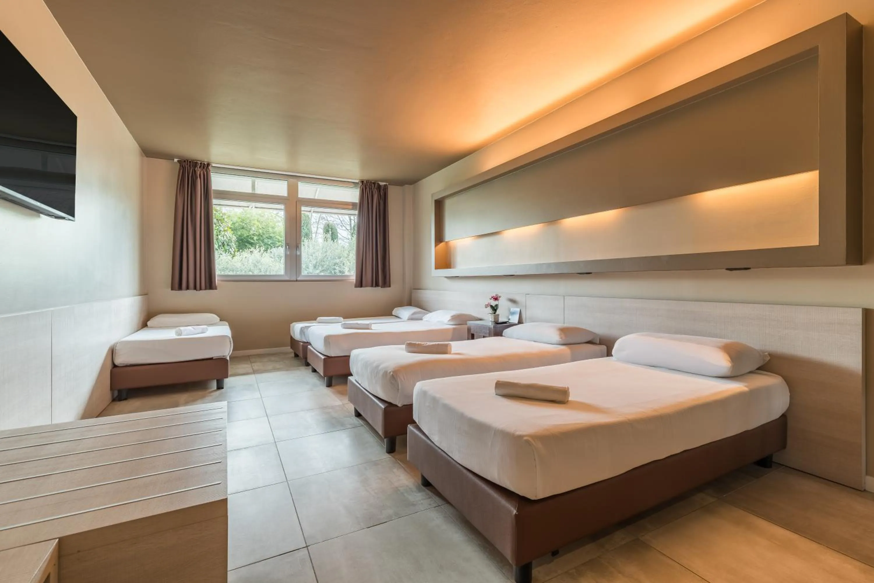 Bed in Hotel Antares Sport Beauty & Wellness