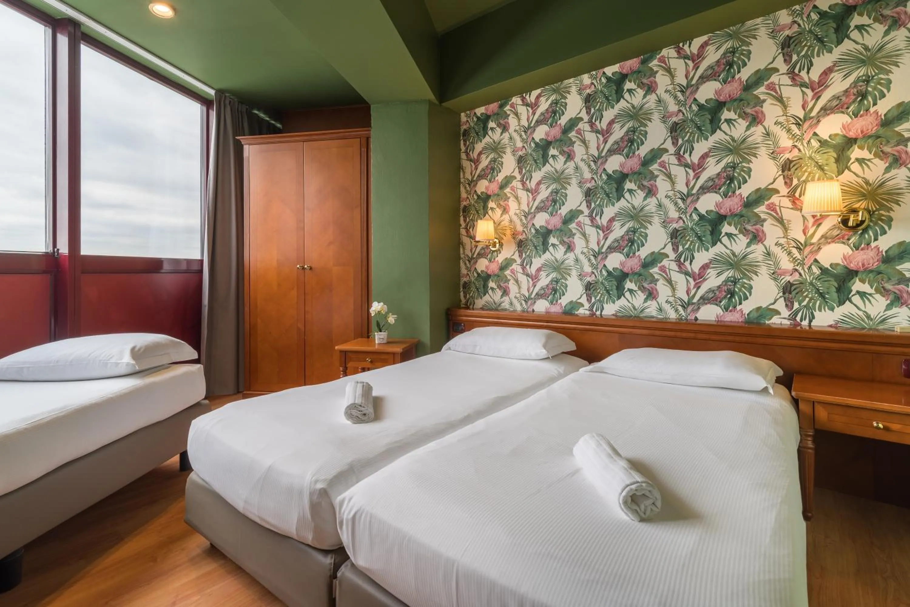 Bed in Hotel Antares Sport Beauty & Wellness